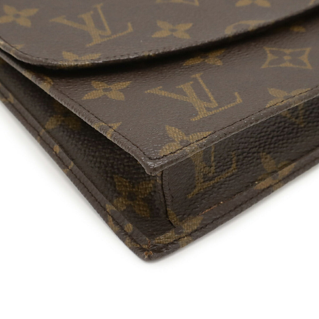 Louis Vuitton Brown Monogram Monogram Clutch Bag Pochette Pouch (Pre-Owned)