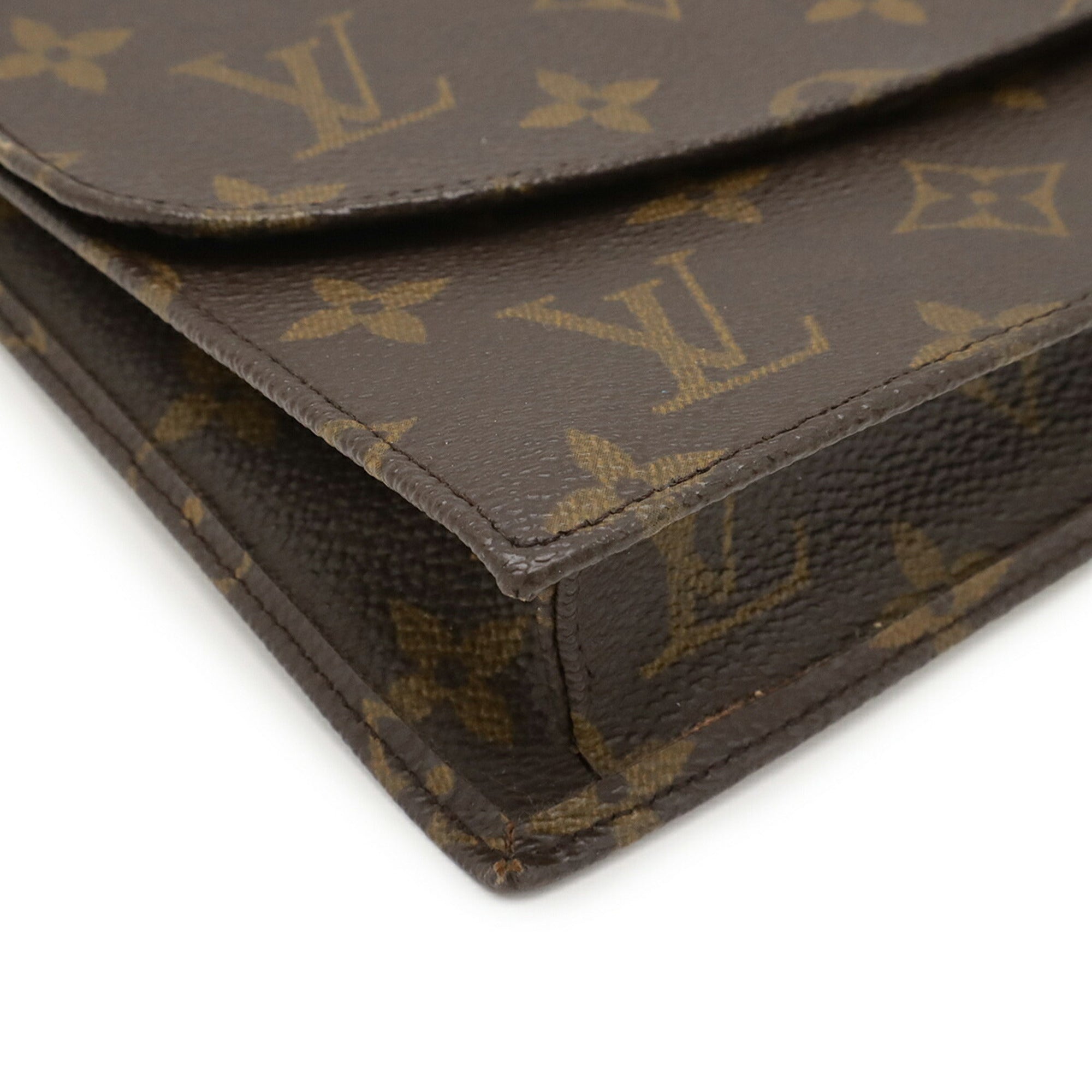 Louis Vuitton Brown Monogram Monogram Clutch Bag Pochette Pouch (Pre-Owned)