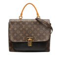 Louis Vuitton Black Brown Pvc Leather Handbag Shoulder Bag (Pre-Owned)