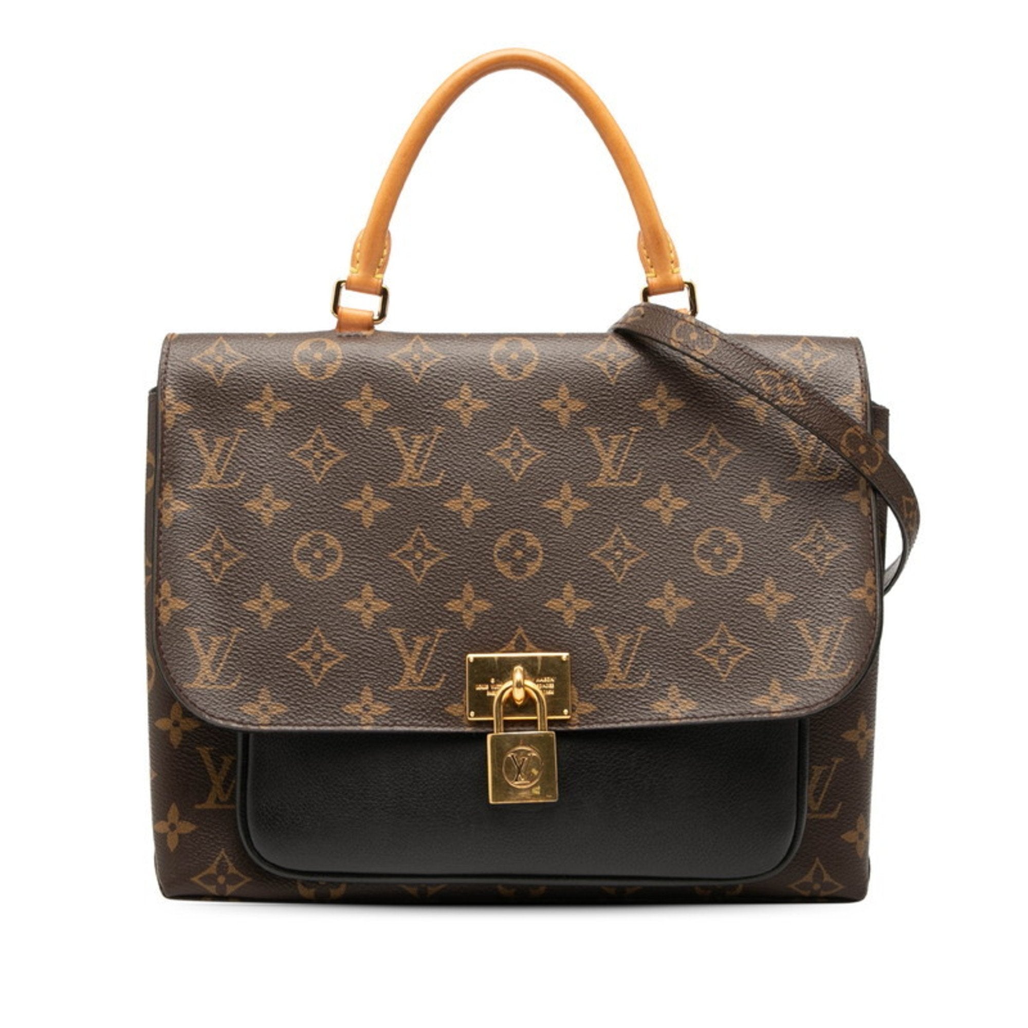 Louis Vuitton Black Brown Pvc Leather Handbag Shoulder Bag (Pre-Owned)