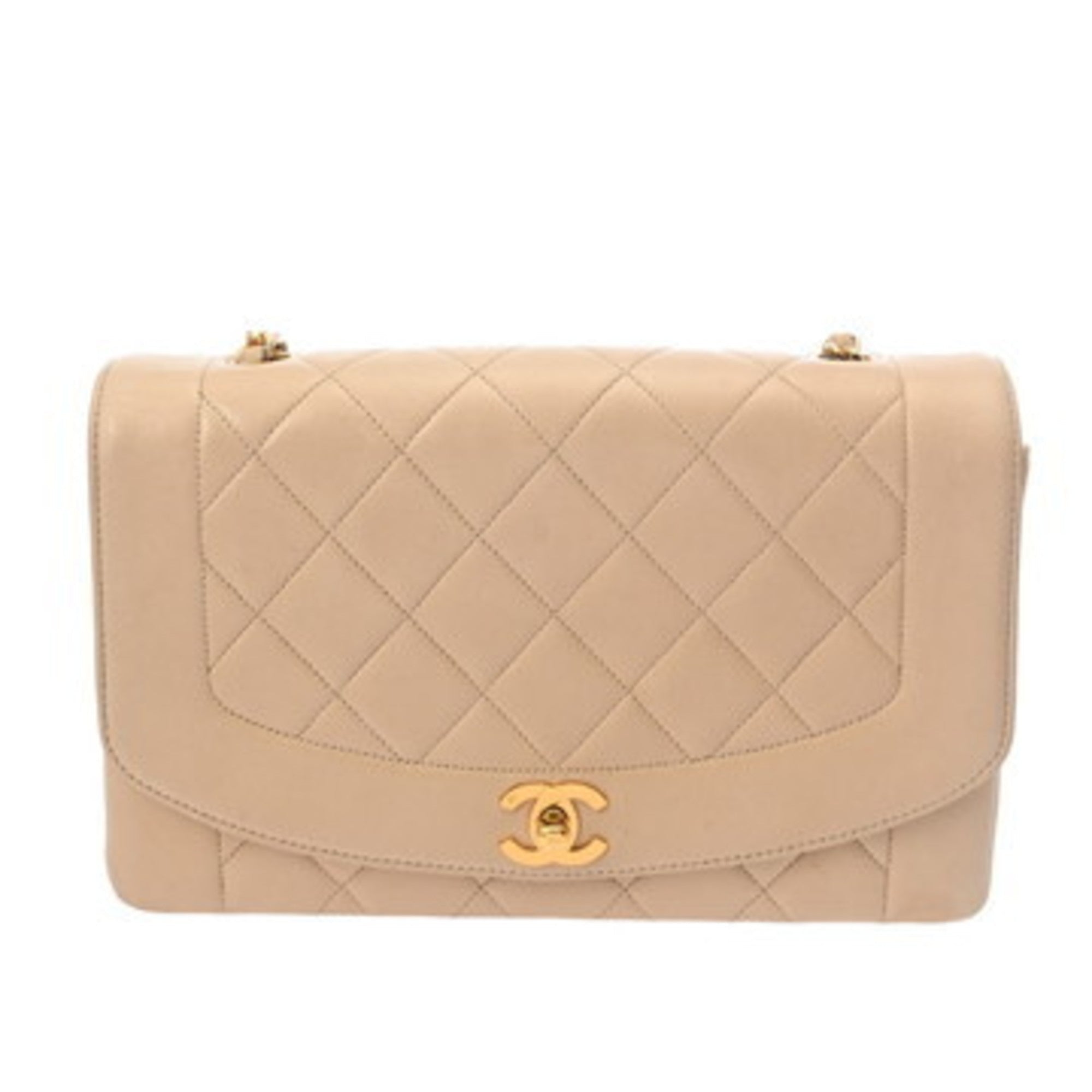 Vintage Diana Flap Bag Quilted Lambskin Medium