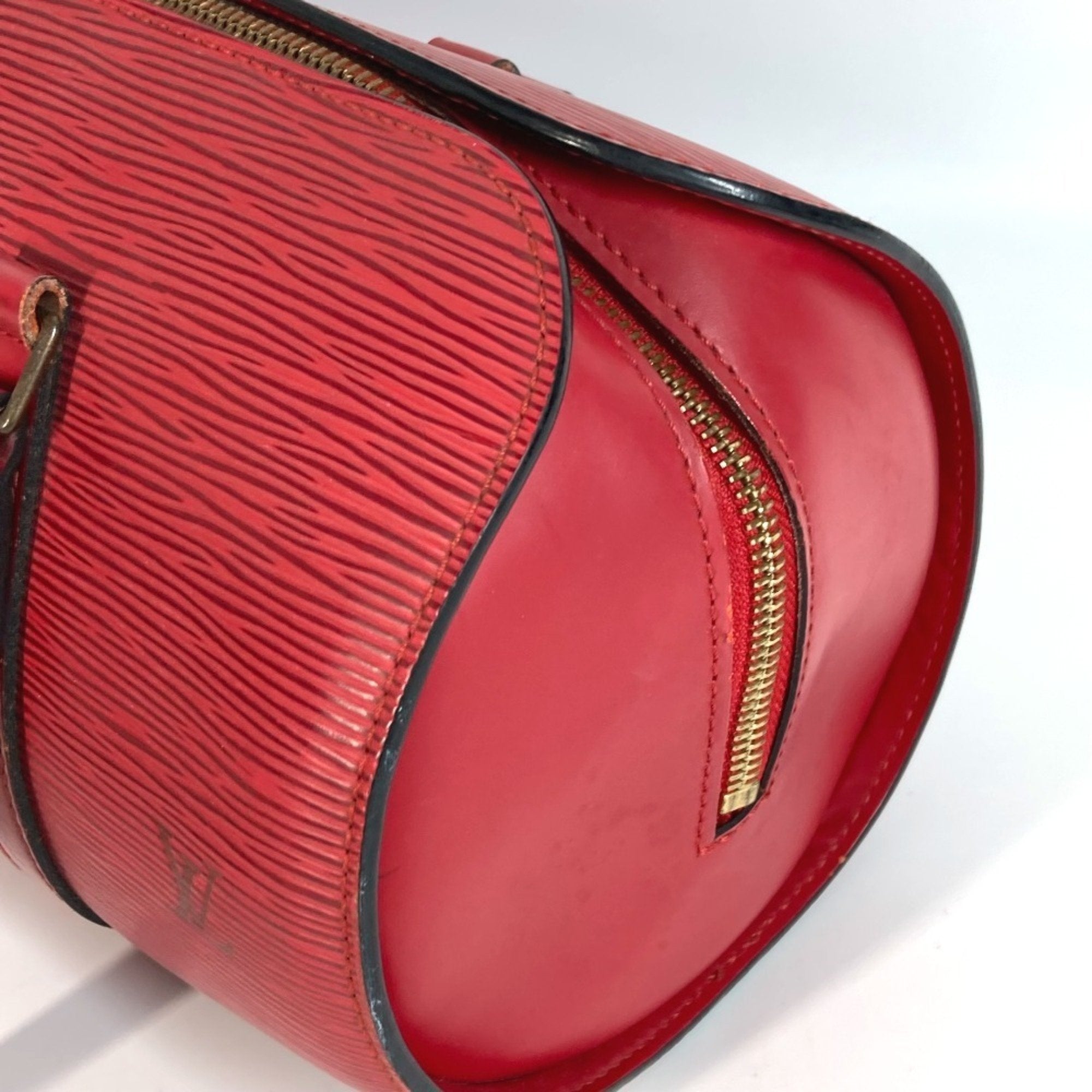 Louis Vuitton Castilian Red Red Color Epi Leather Handbag Shoulder Bag (Pre-Owned)