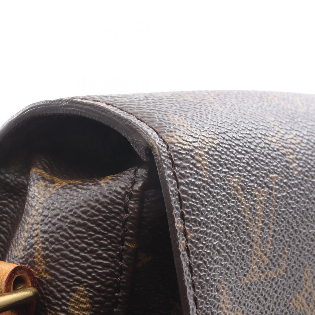 Louis Vuitton Brown Coated Canvas Leather Shoulder Bag (Pre-Owned)