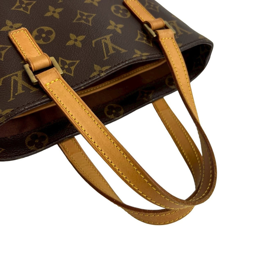 Louis Vuitton Brown Leather Pvc Handbag Tote Bag (Pre-Owned)