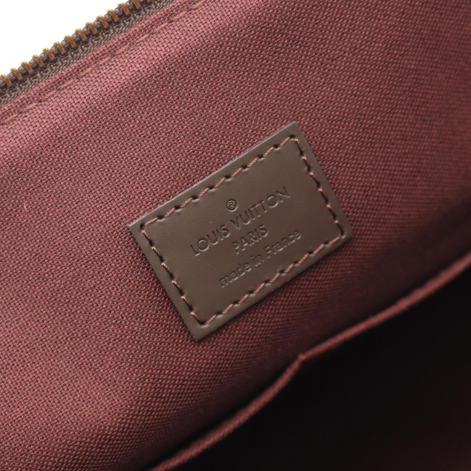 Louis Vuitton Brown Coated Canvas Leather Tote Bag (Pre-Owned)