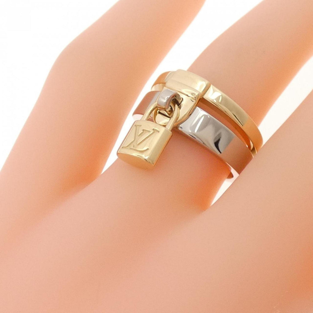Louis Vuitton Yellow Gold (18K) White Gold (18K) Band Ring (Pre-Owned)