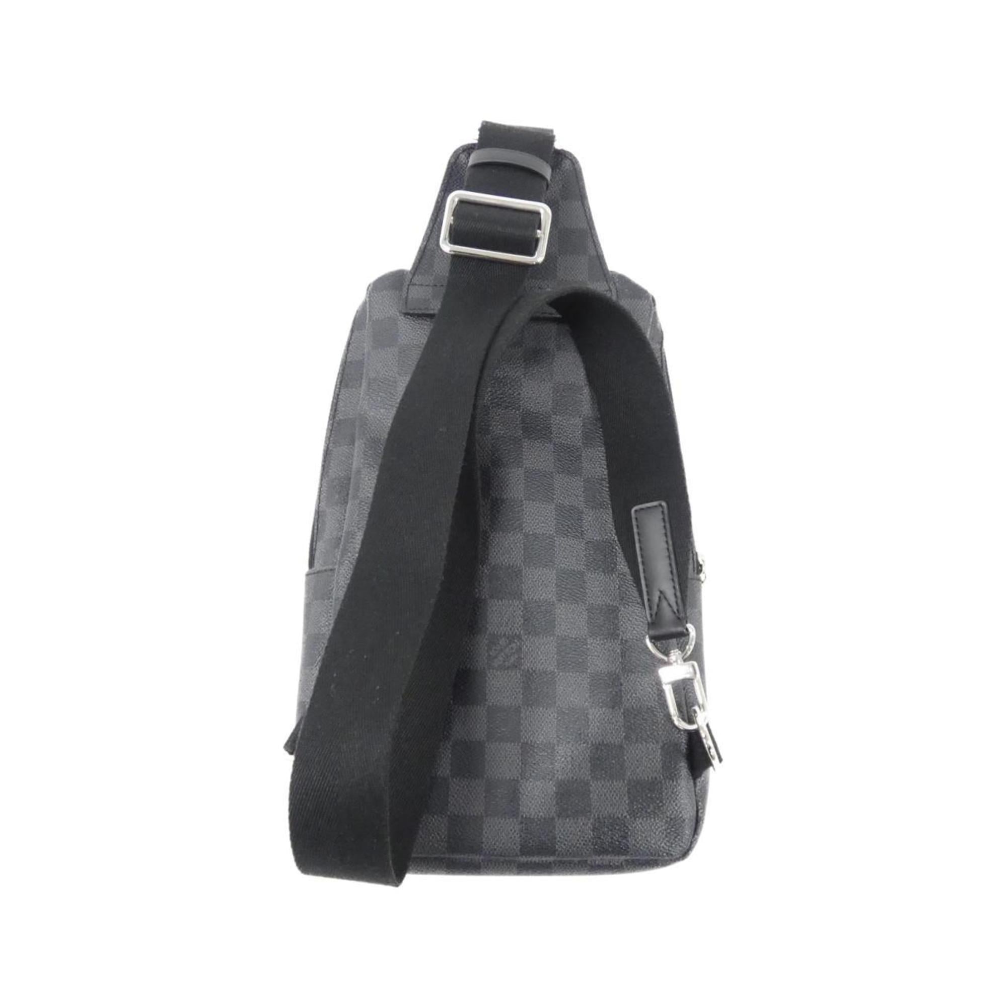 Louis Vuitton Dark Gray Gray Coated Canvas Shoulder Bag (Pre-Owned)
