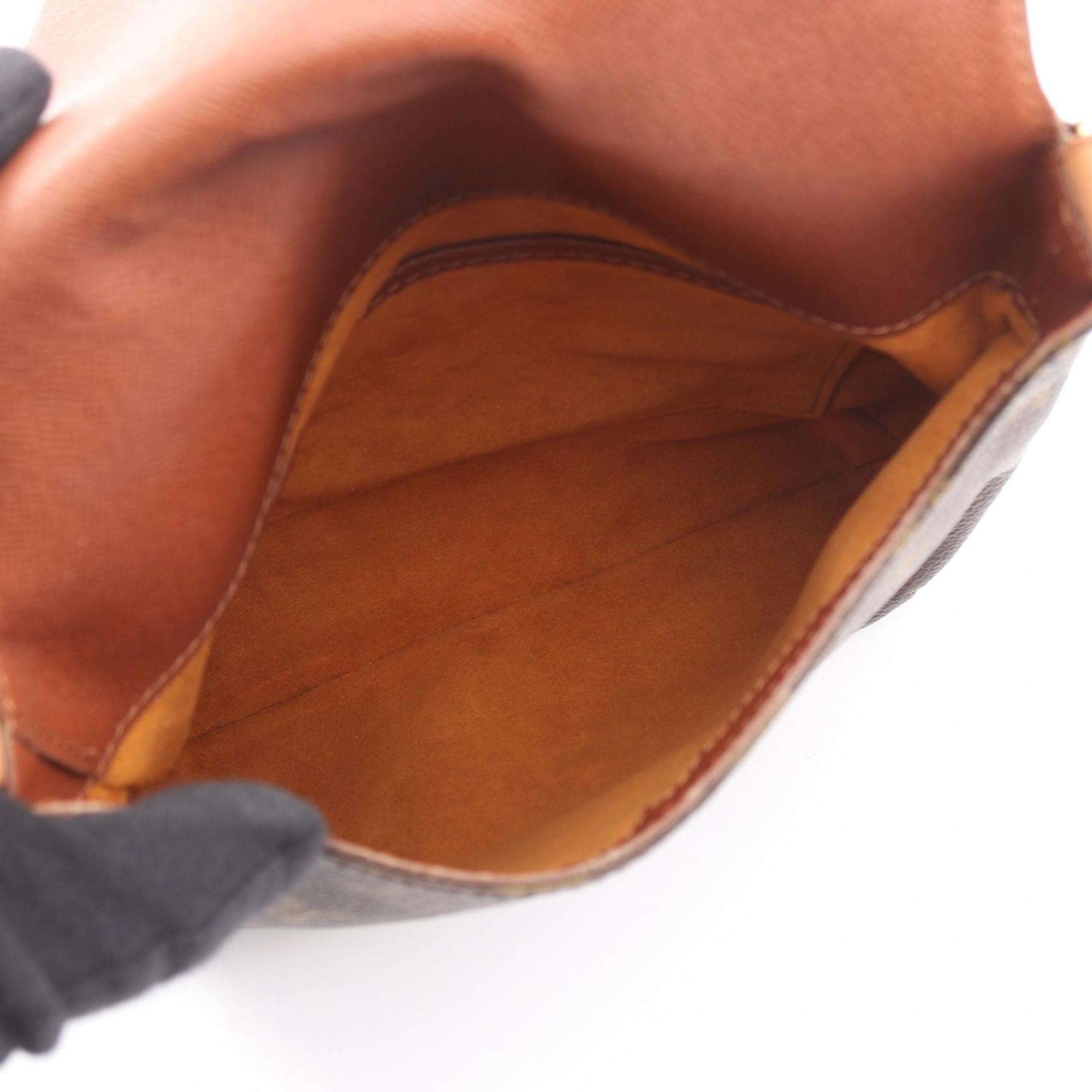 Louis Vuitton Brown Monogram Coated Canvas Leather Shoulder Bag (Pre-Owned)