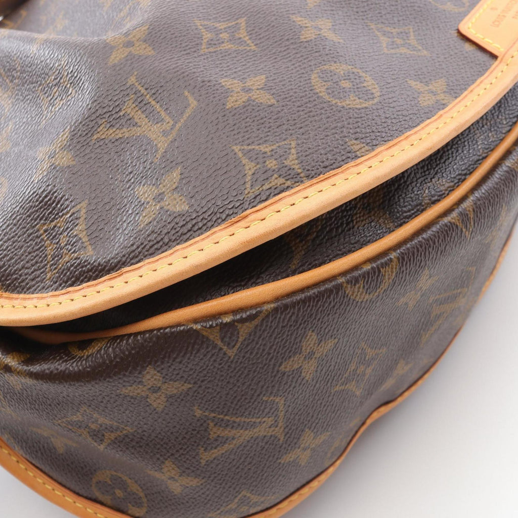 Louis Vuitton Brown Coated Canvas Leather Shoulder Bag (Pre-Owned)