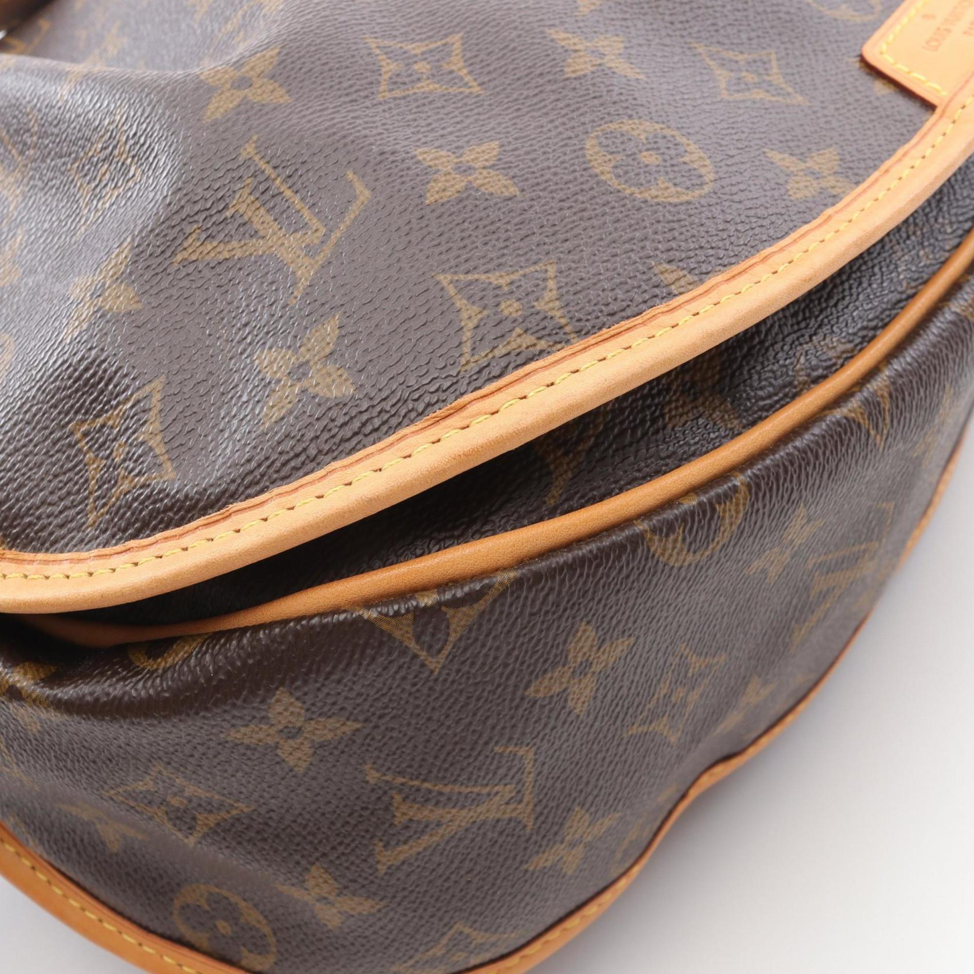 Louis Vuitton Brown Coated Canvas Leather Shoulder Bag (Pre-Owned)