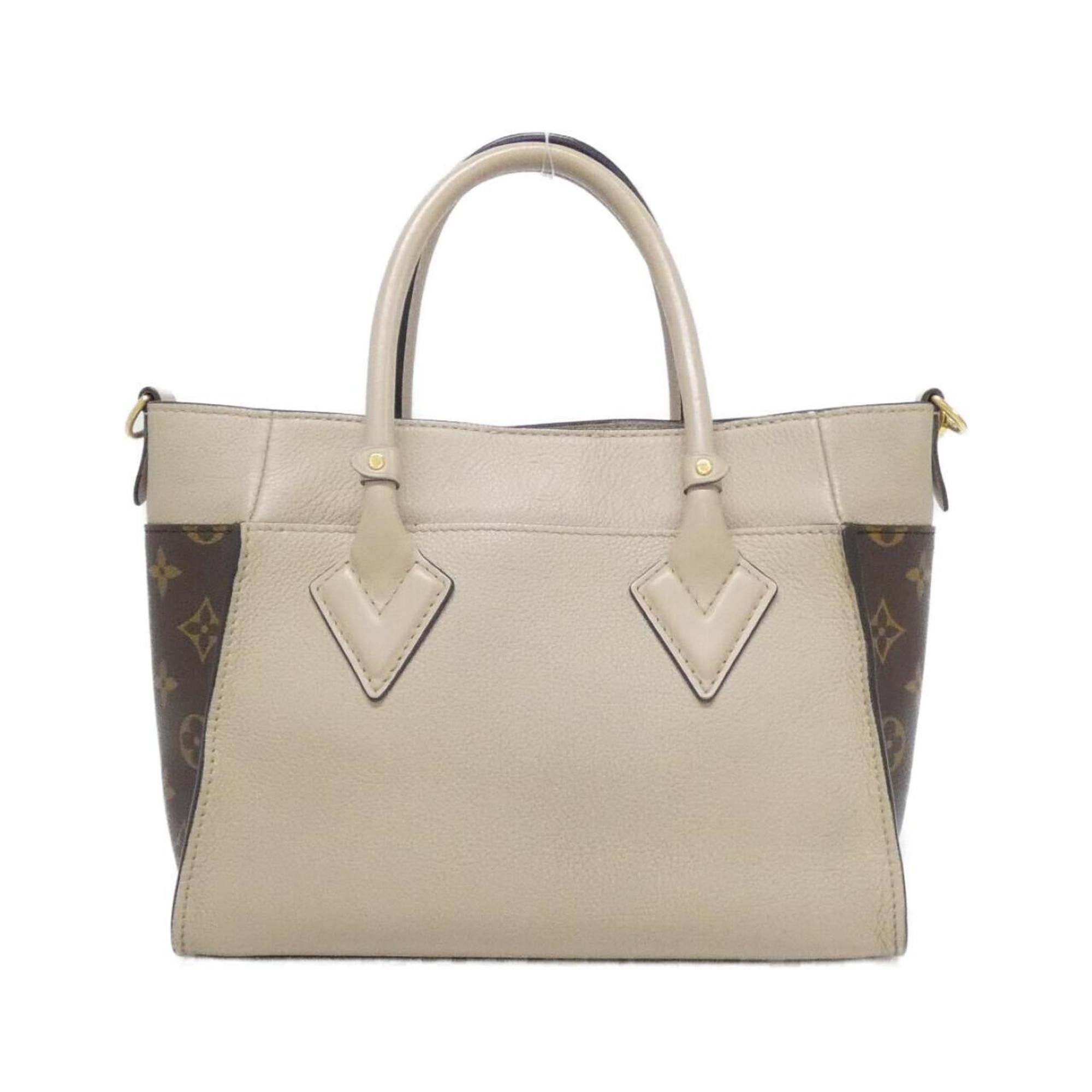 Louis Vuitton Grayish Coated Canvas Leather Handbag (Pre-Owned)