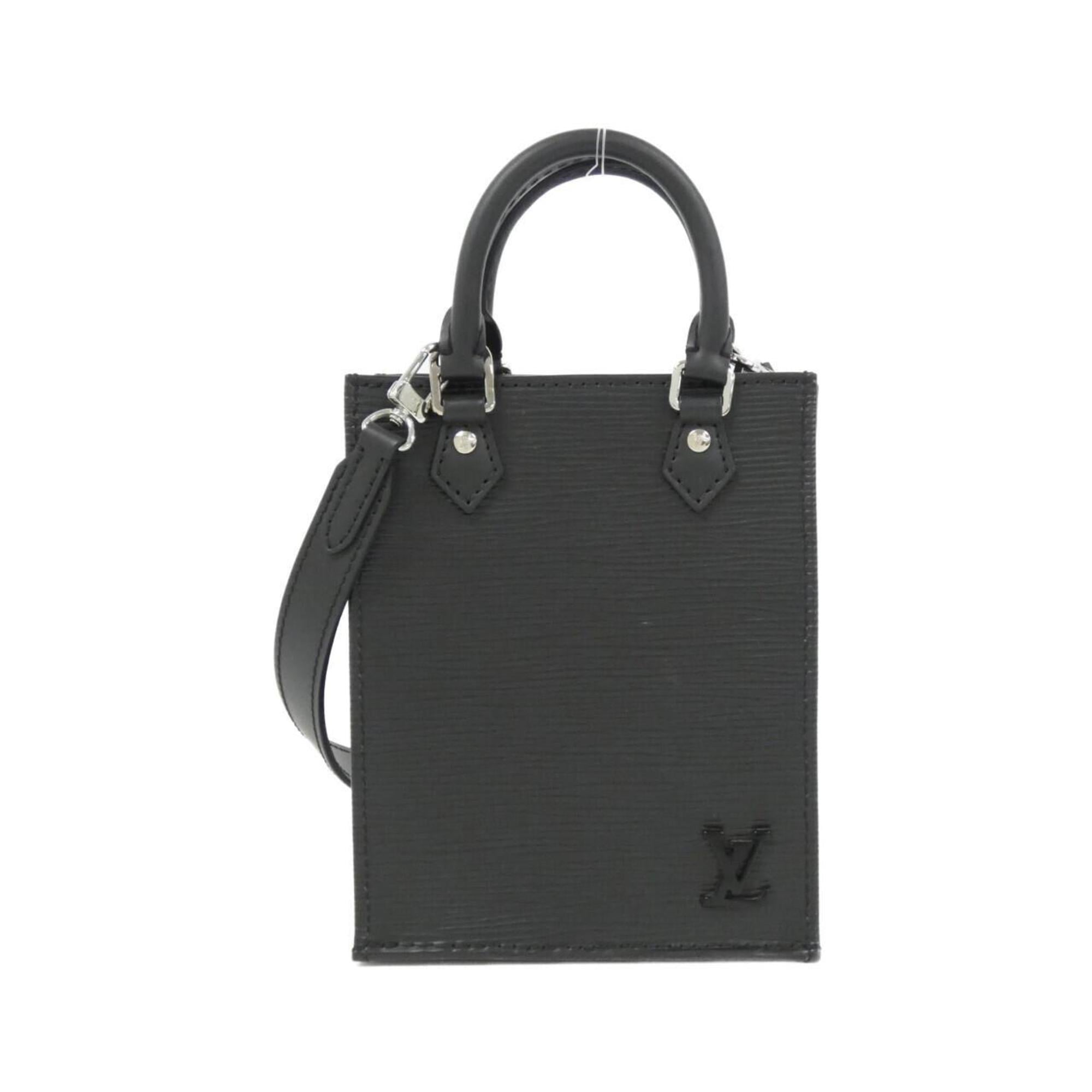 Louis Vuitton Black Leather Handbag (Pre-Owned)