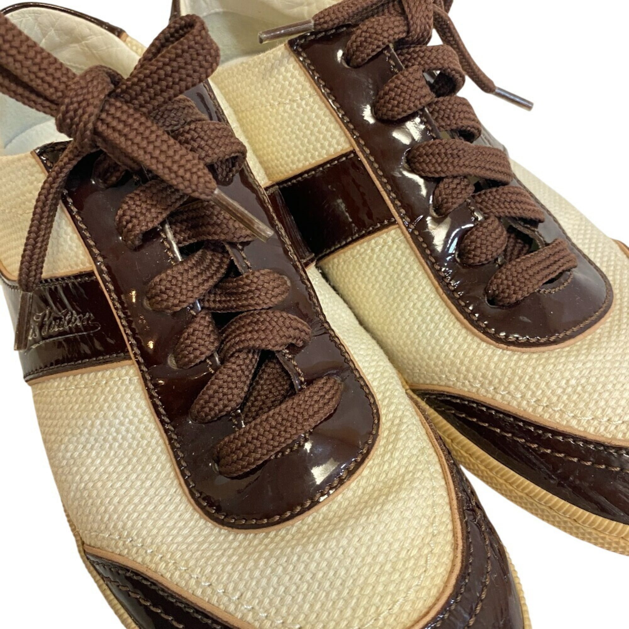 Louis Vuitton Brown White Sneakers (Pre-Owned)