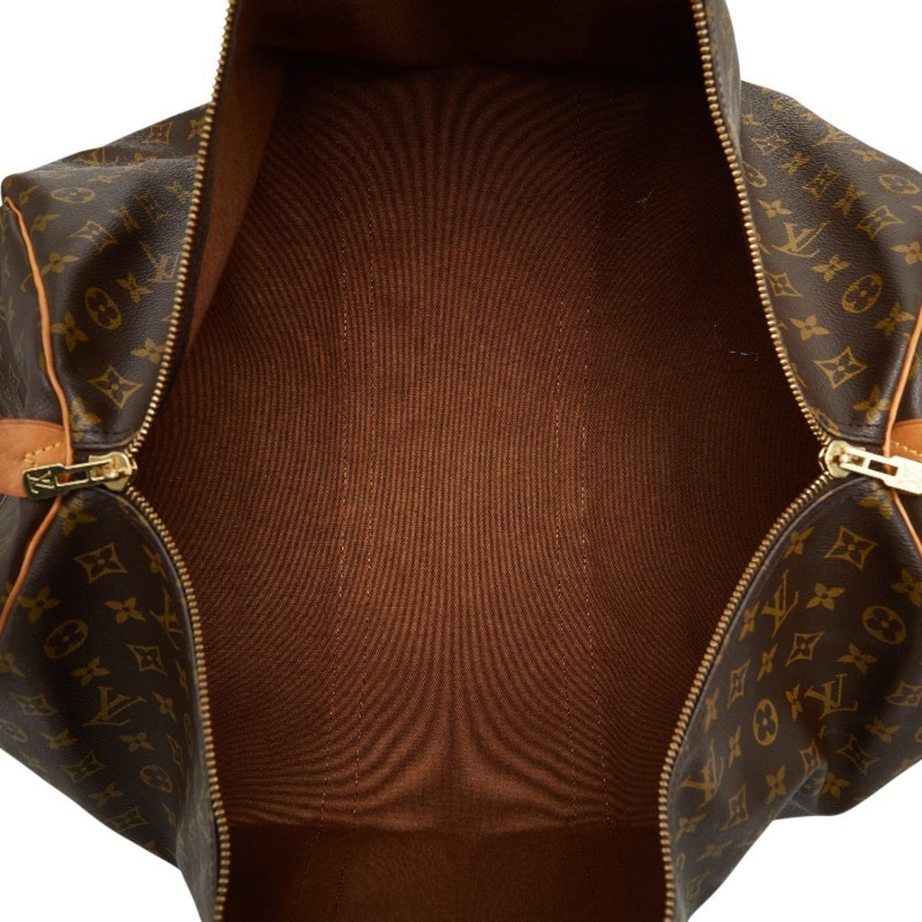 Louis Vuitton Brown Pvc Leather Boston Bag (Pre-Owned)