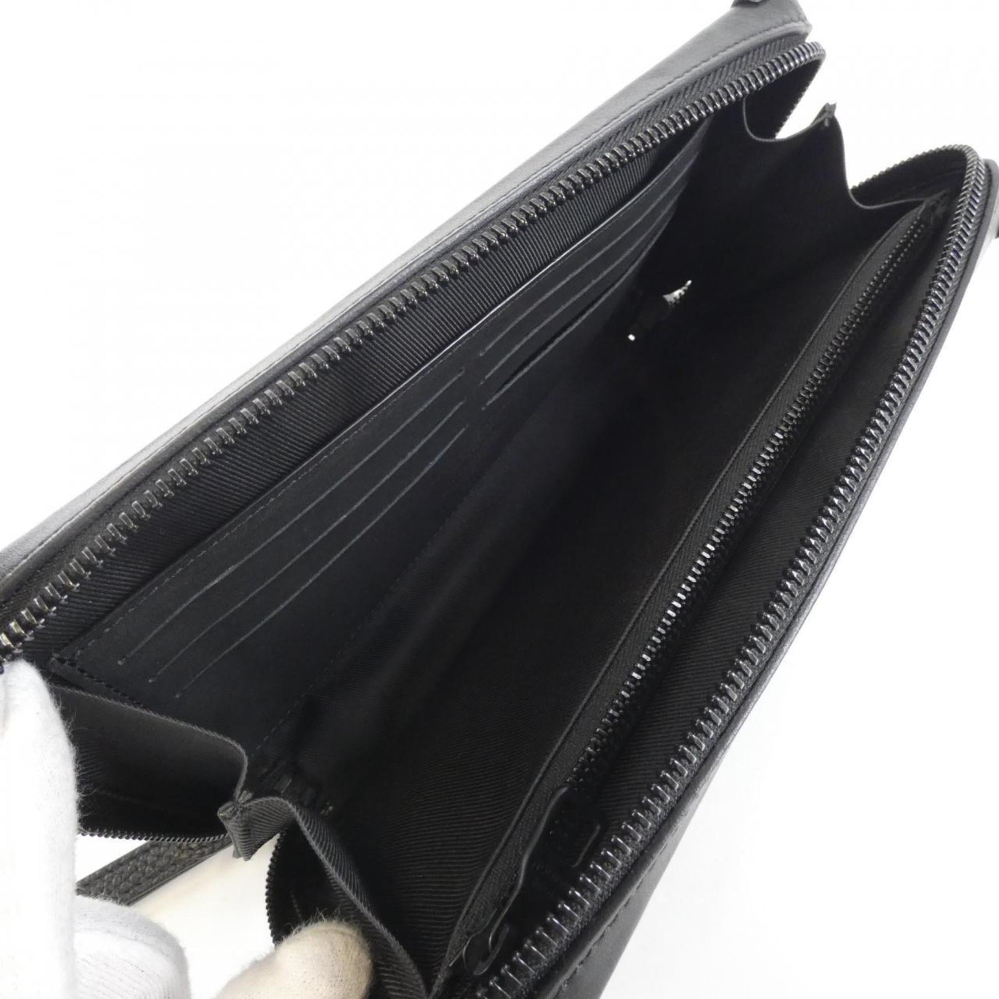 Louis Vuitton Black Leather Handbag (Pre-Owned)