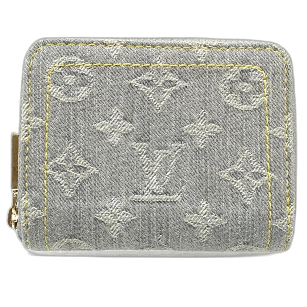 Louis Vuitton Gray Denim Coin Purse/Coin Case (Pre-Owned)