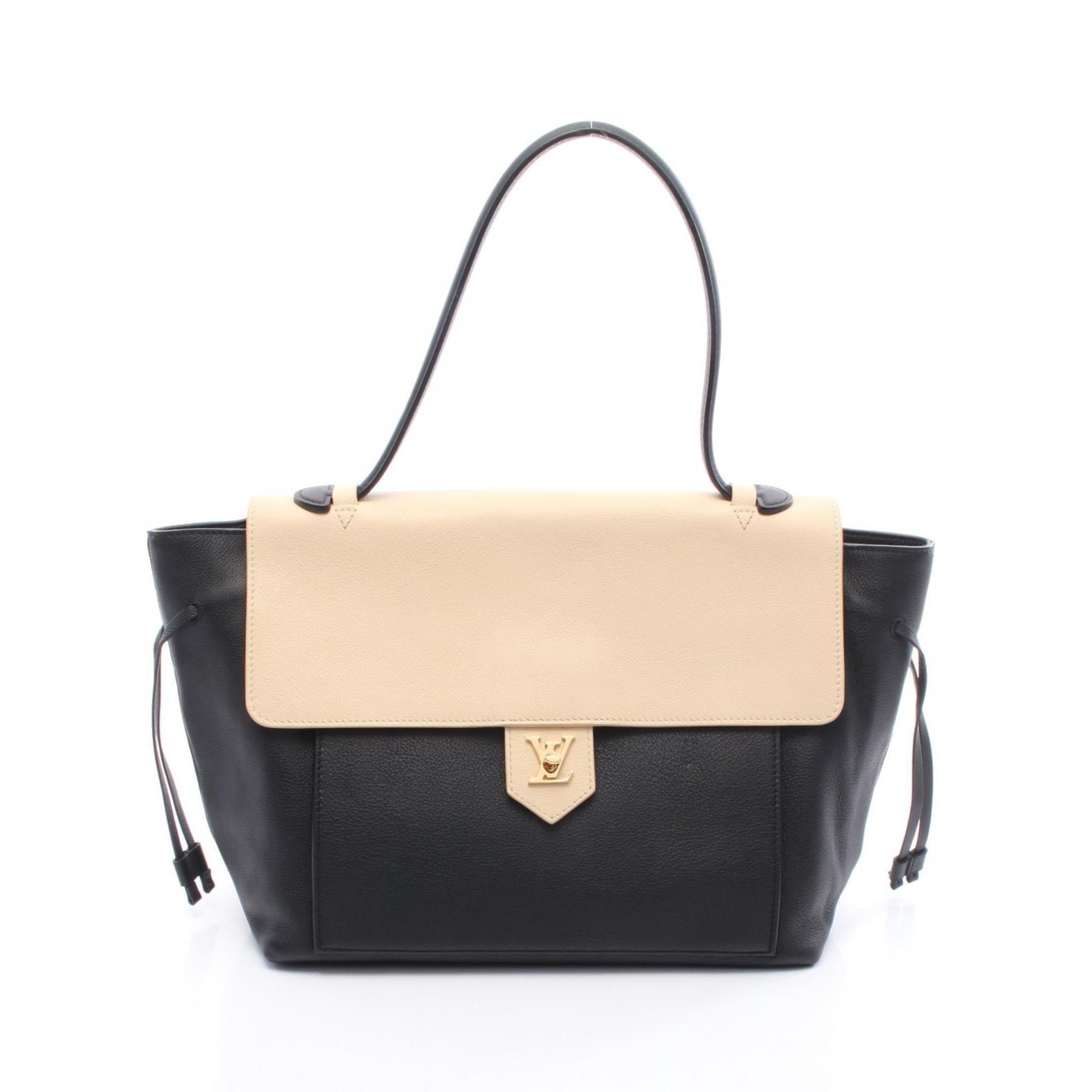 Louis Vuitton Black Ivory Leather Handbag (Pre-Owned)