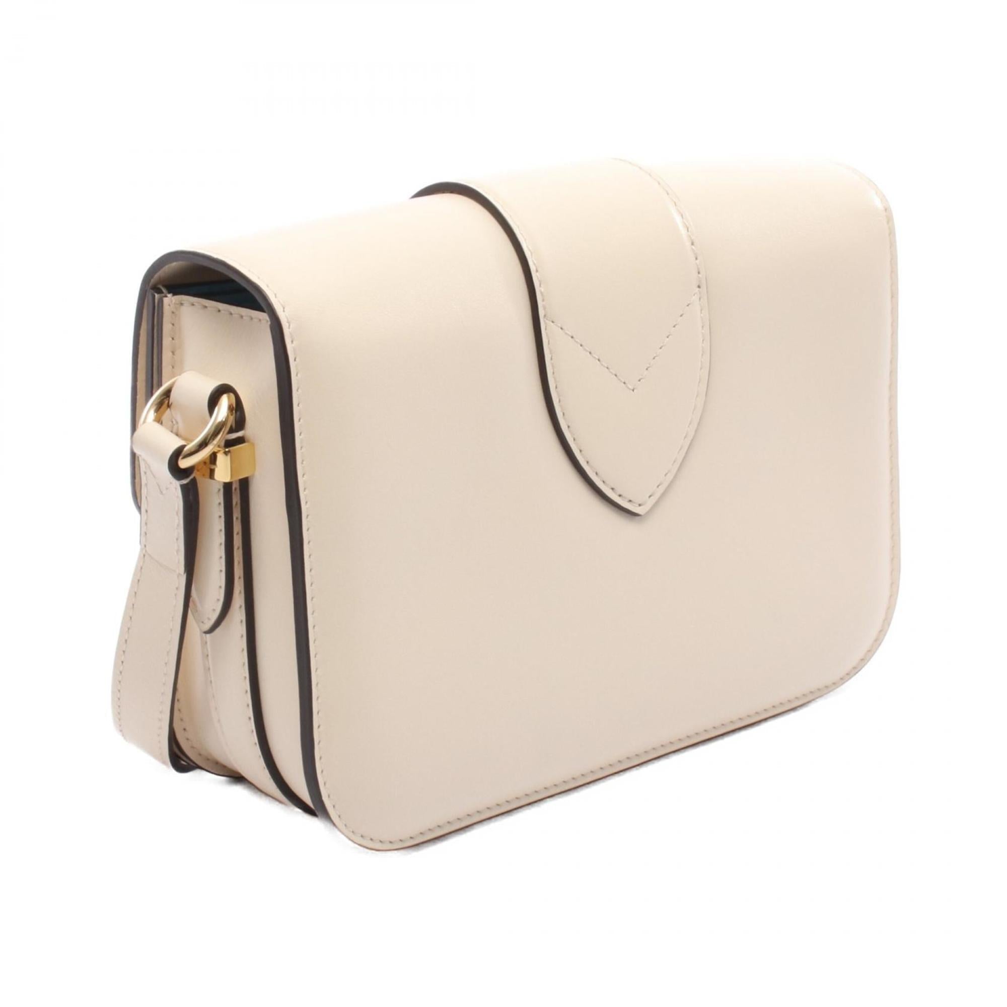 Louis Vuitton Ivory Leather Shoulder Bag (Pre-Owned)