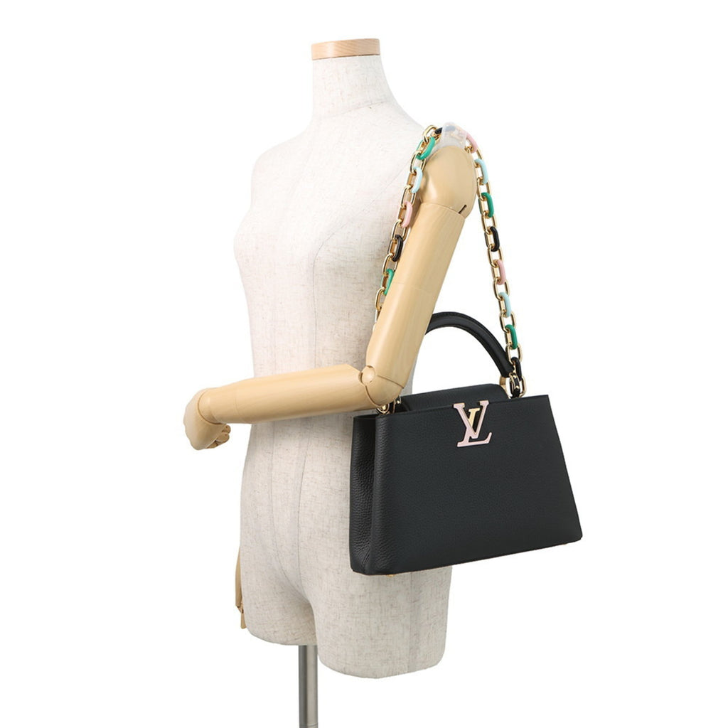 Louis Vuitton Black Noir Exotic Leather Handbag Shoulder Bag (Pre-Owned)