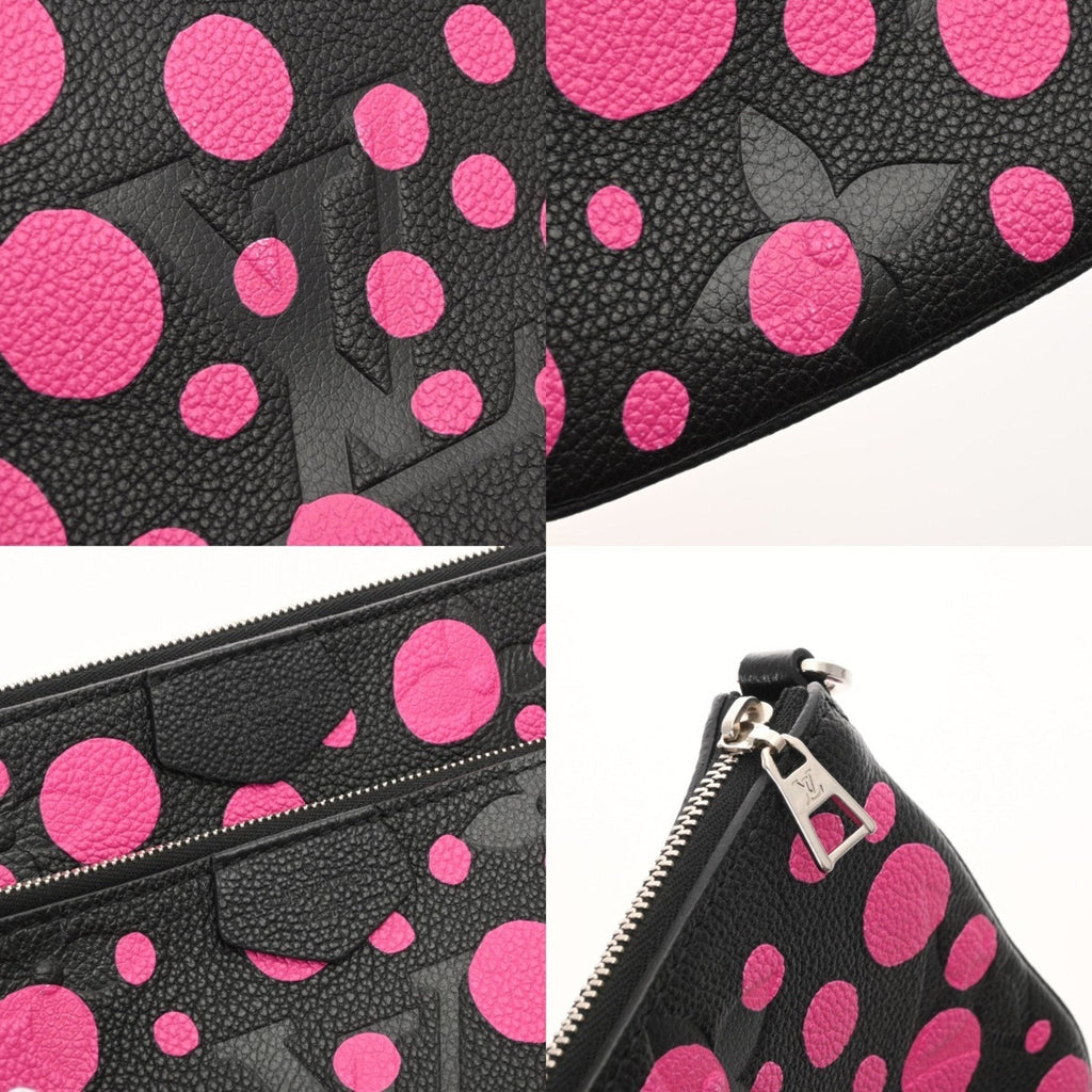 Louis Vuitton Noir Pink Leather Pochette Pouch Shoulder Bag (Pre-Owned)