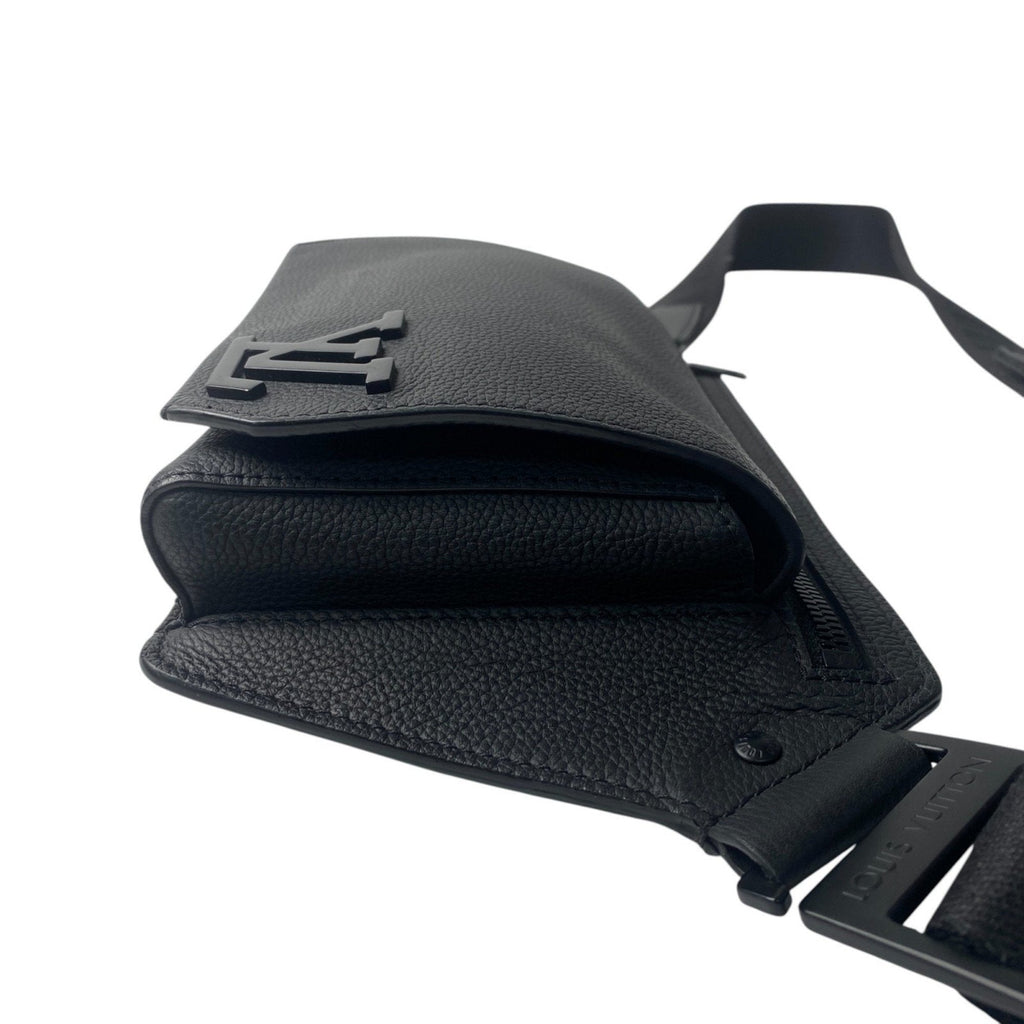 Louis Vuitton Black Leather Sling Bag (Pre-Owned)