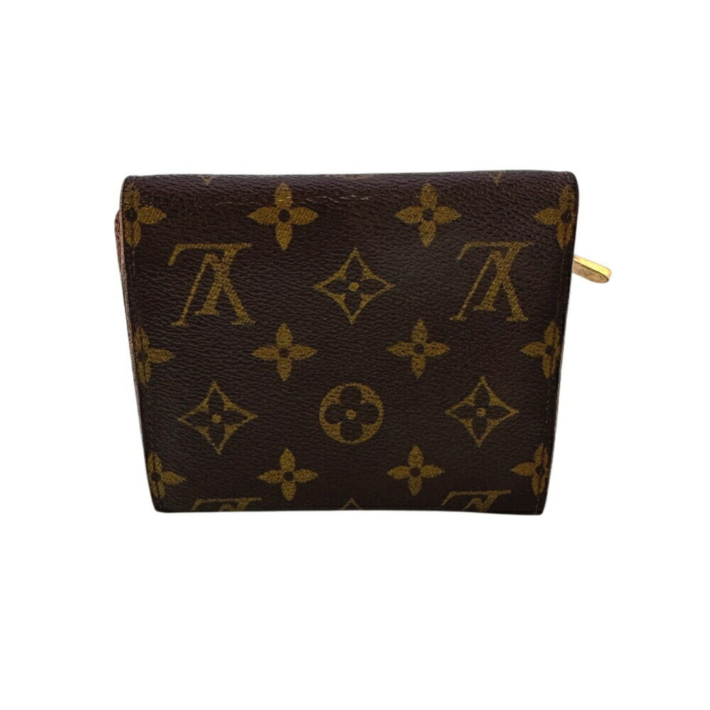 Louis Vuitton Brown Leather Wallet (Tri-Fold) (Pre-Owned)