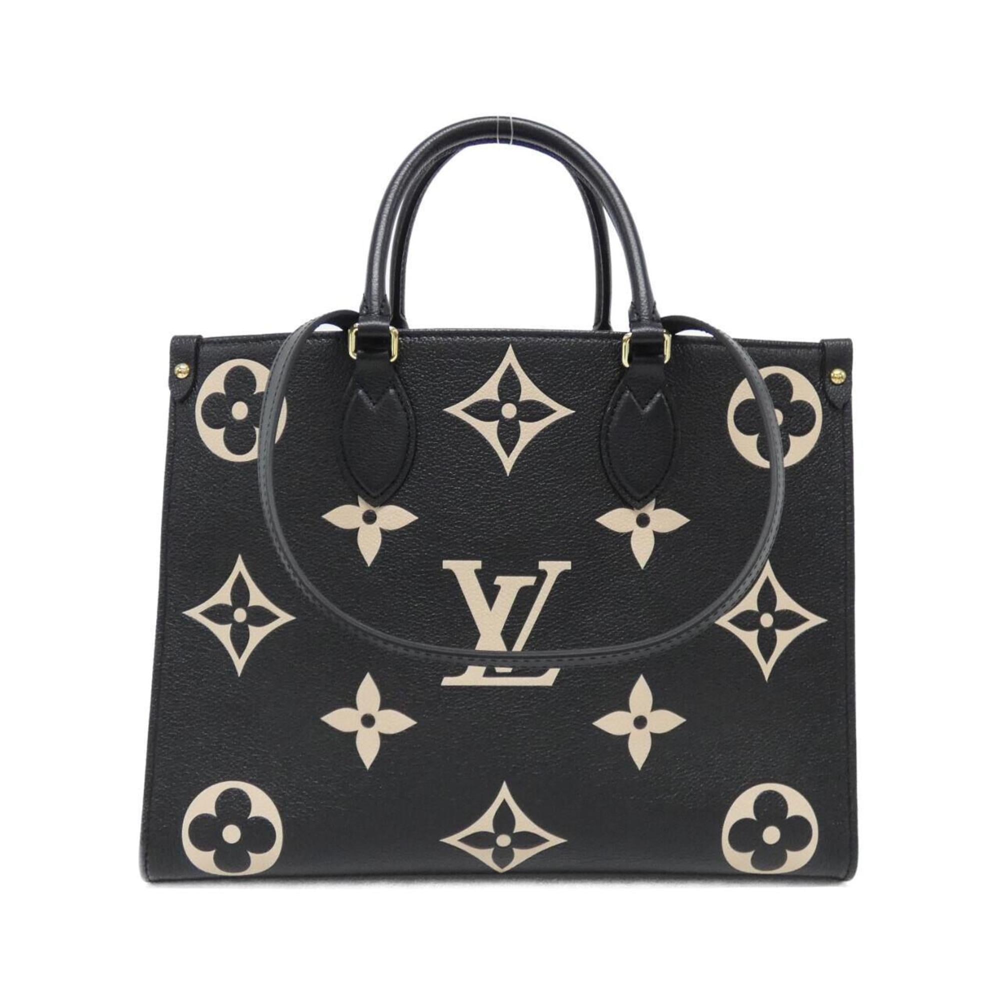 Louis Vuitton Monogram Empreinte Beige Black Leather Handbag (Pre-Owned)