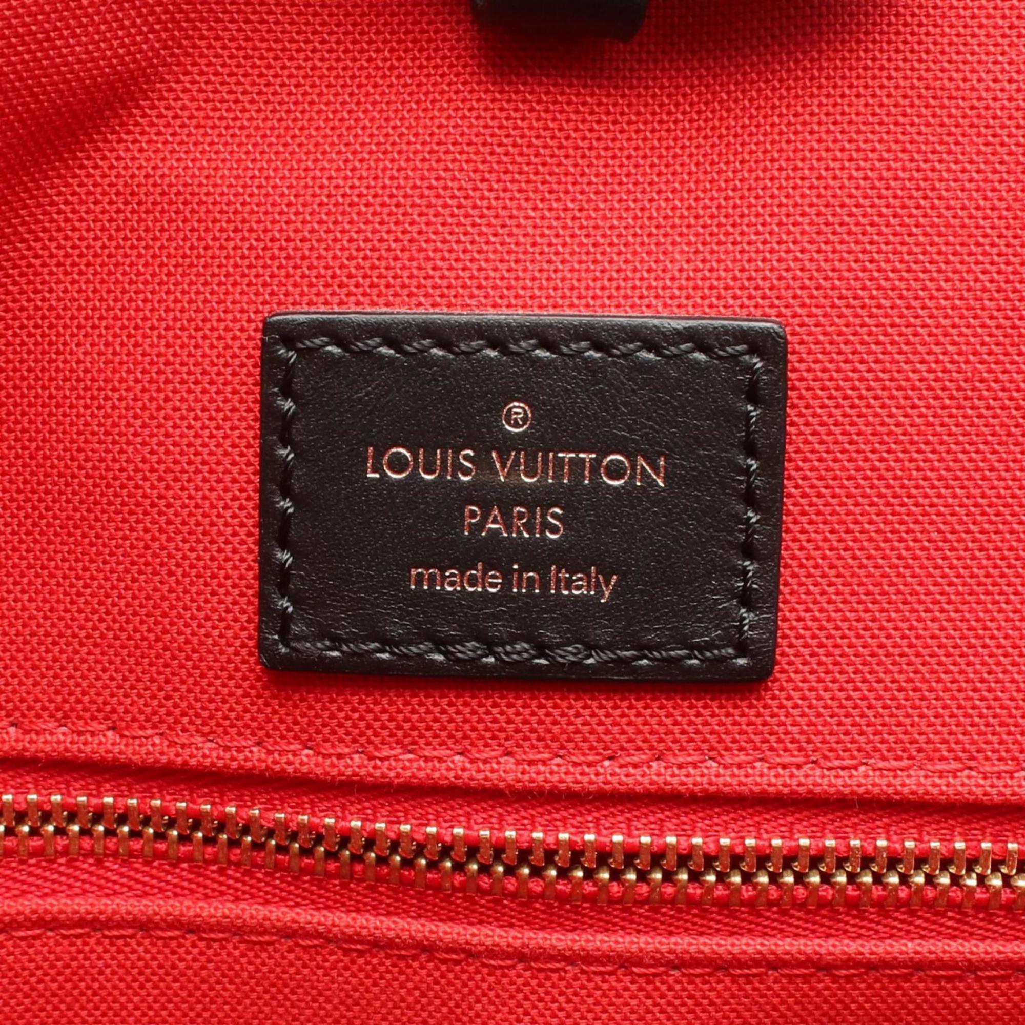 Louis Vuitton Beige Brown Monogram Coated Canvas Tote Bag (Pre-Owned)