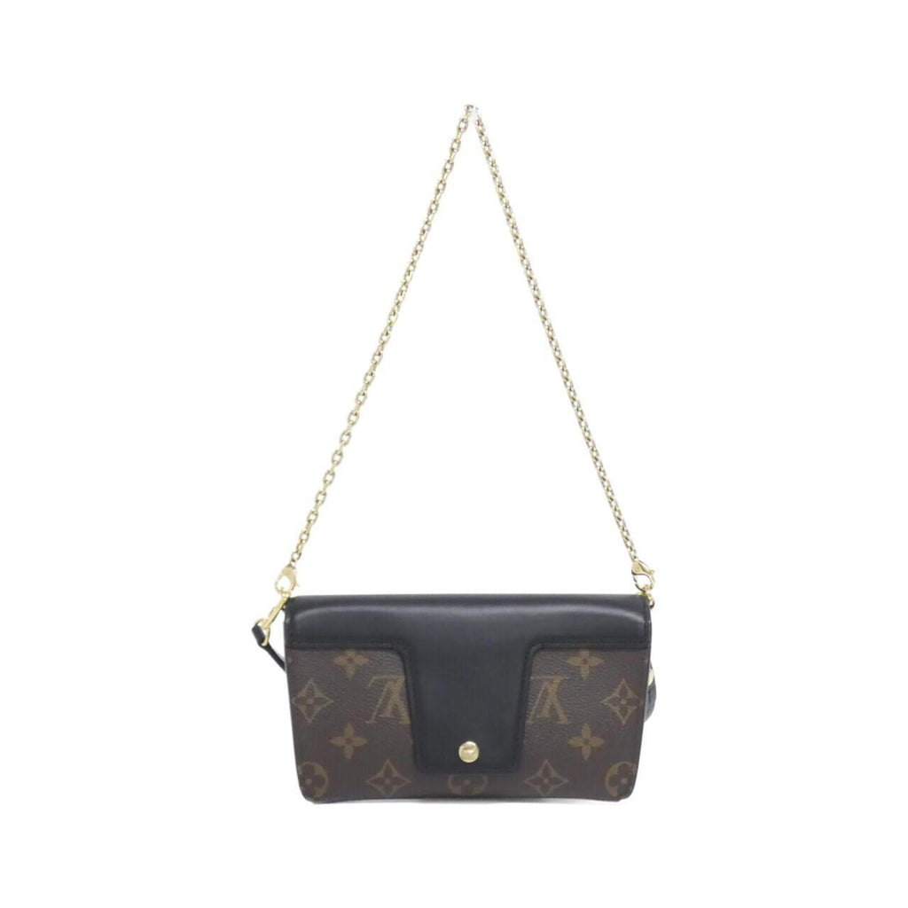 Louis Vuitton Black Marron Coated Canvas Leather Shoulder Bag (Pre-Owned)
