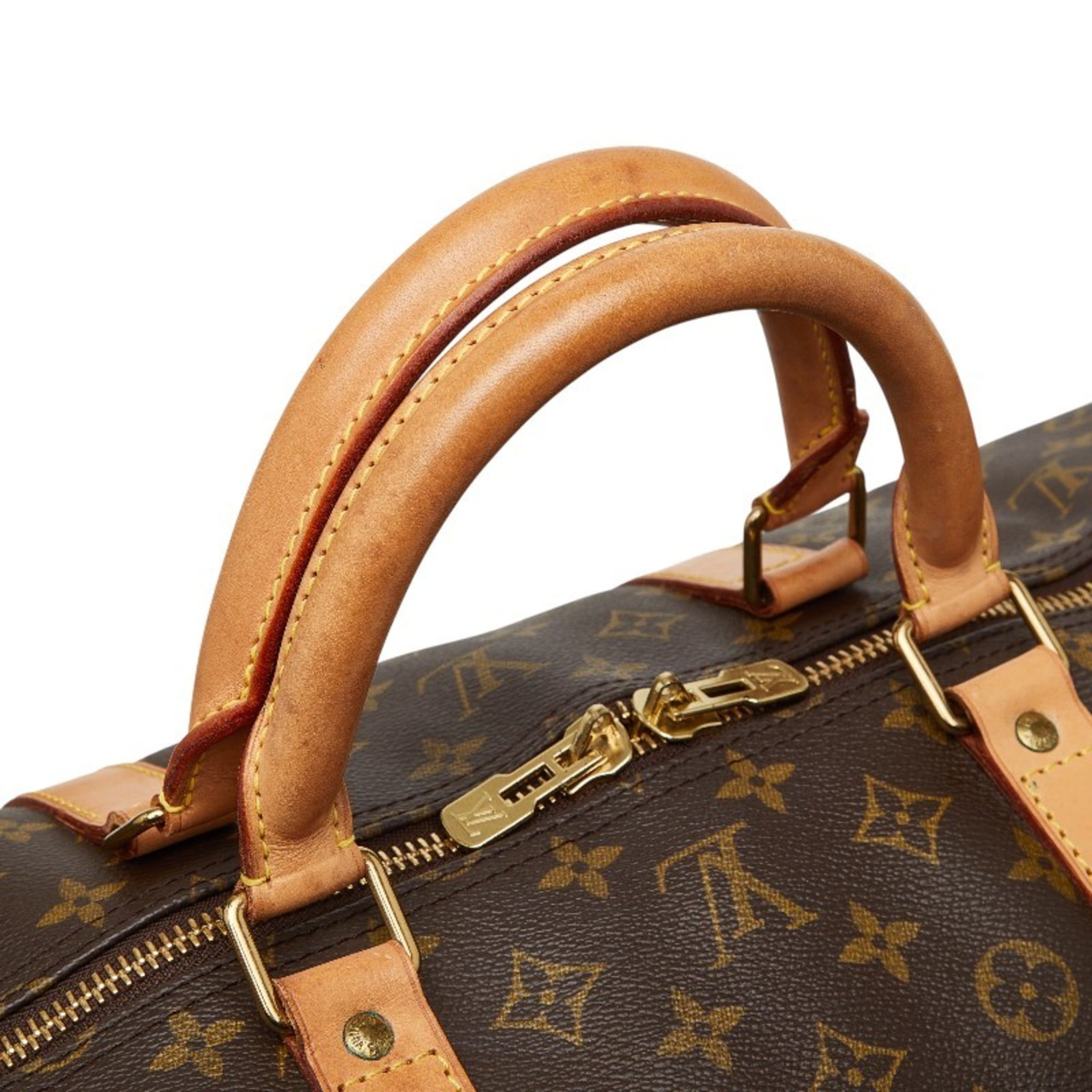 Louis Vuitton Brown Pvc Leather Boston Bag (Pre-Owned)