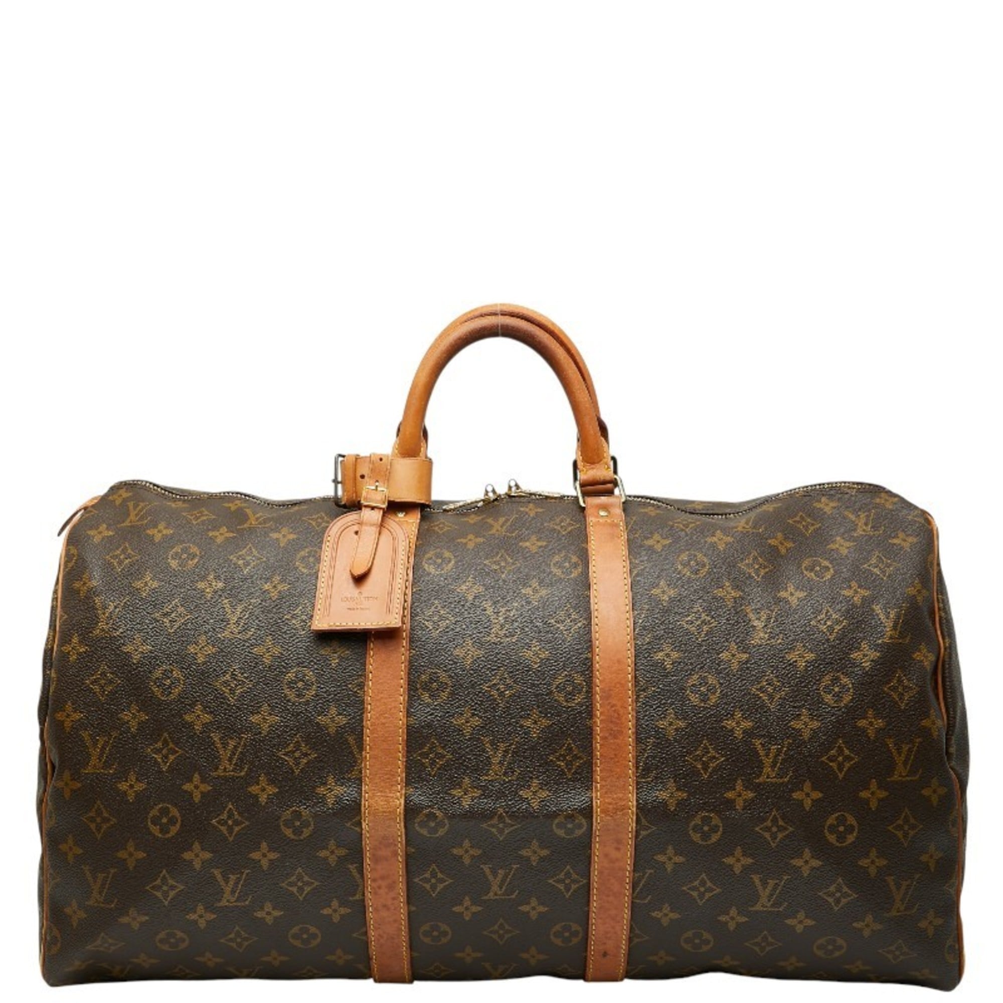Louis Vuitton Brown Pvc Leather Boston Bag (Pre-Owned)