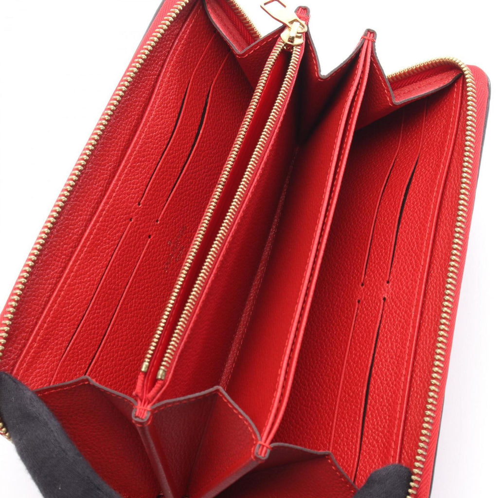 Louis Vuitton Red Color Sacrlet Monogram Empreinte Long Wallet (Bi-Fold) (Pre-Owned)