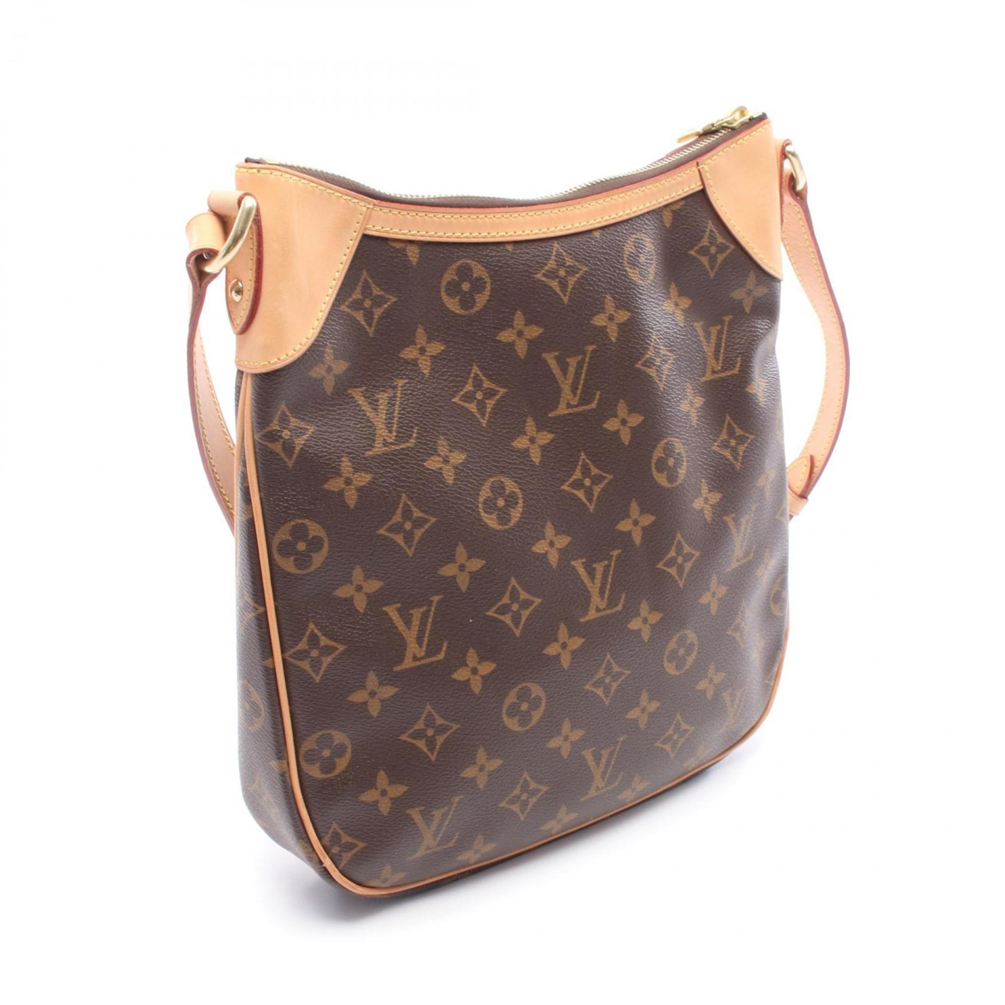 Louis Vuitton Brown Coated Canvas Leather Shoulder Bag (Pre-Owned)