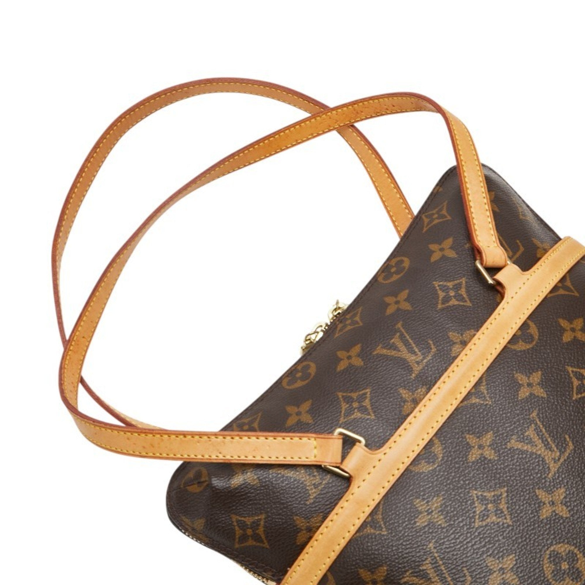 Louis Vuitton Brown Pvc Leather Handbag Shoulder Bag (Pre-Owned)