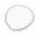 Vintage Double G Anchor Chain Necklace Sterling Silver