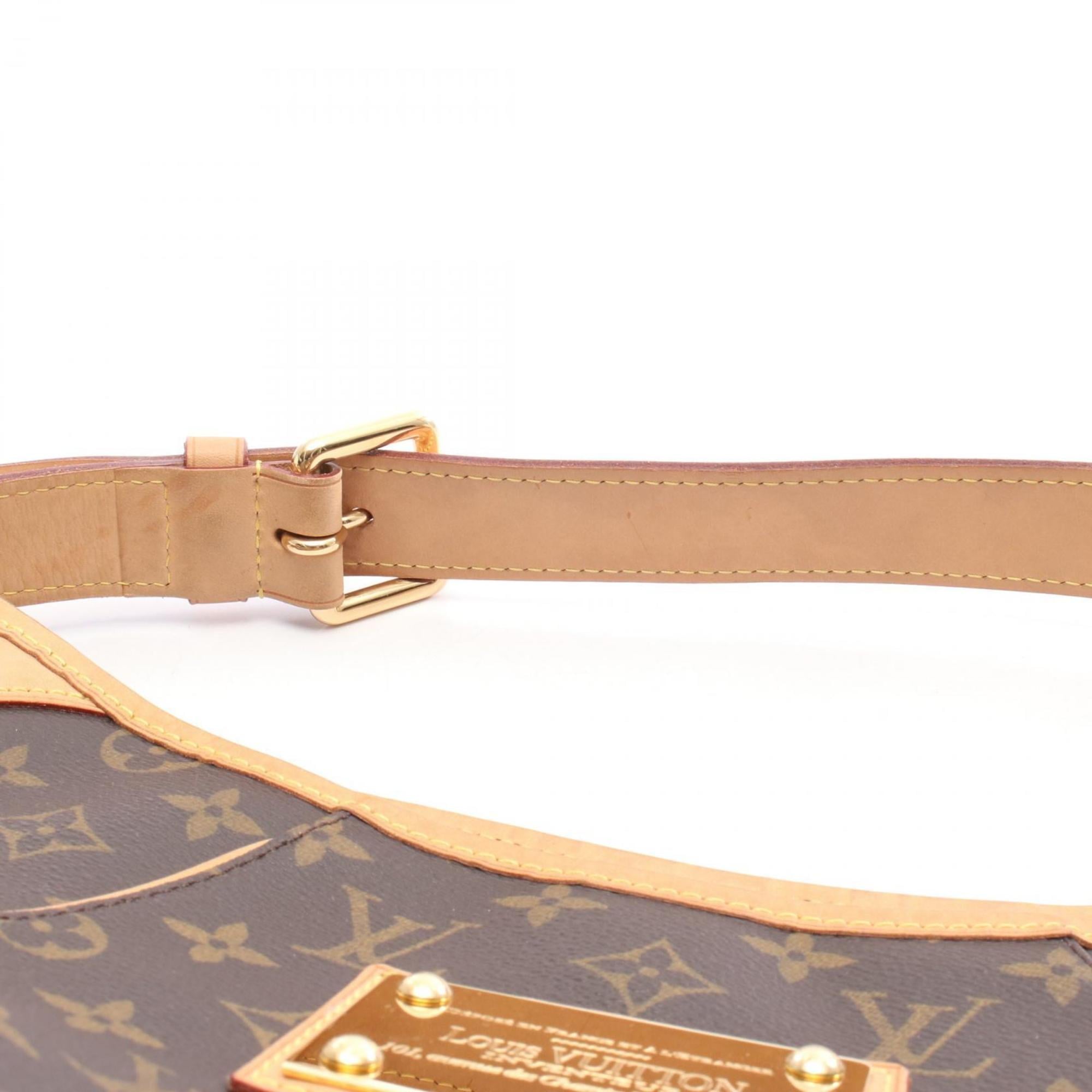 Louis Vuitton Brown Coated Canvas Leather Shoulder Bag (Pre-Owned)