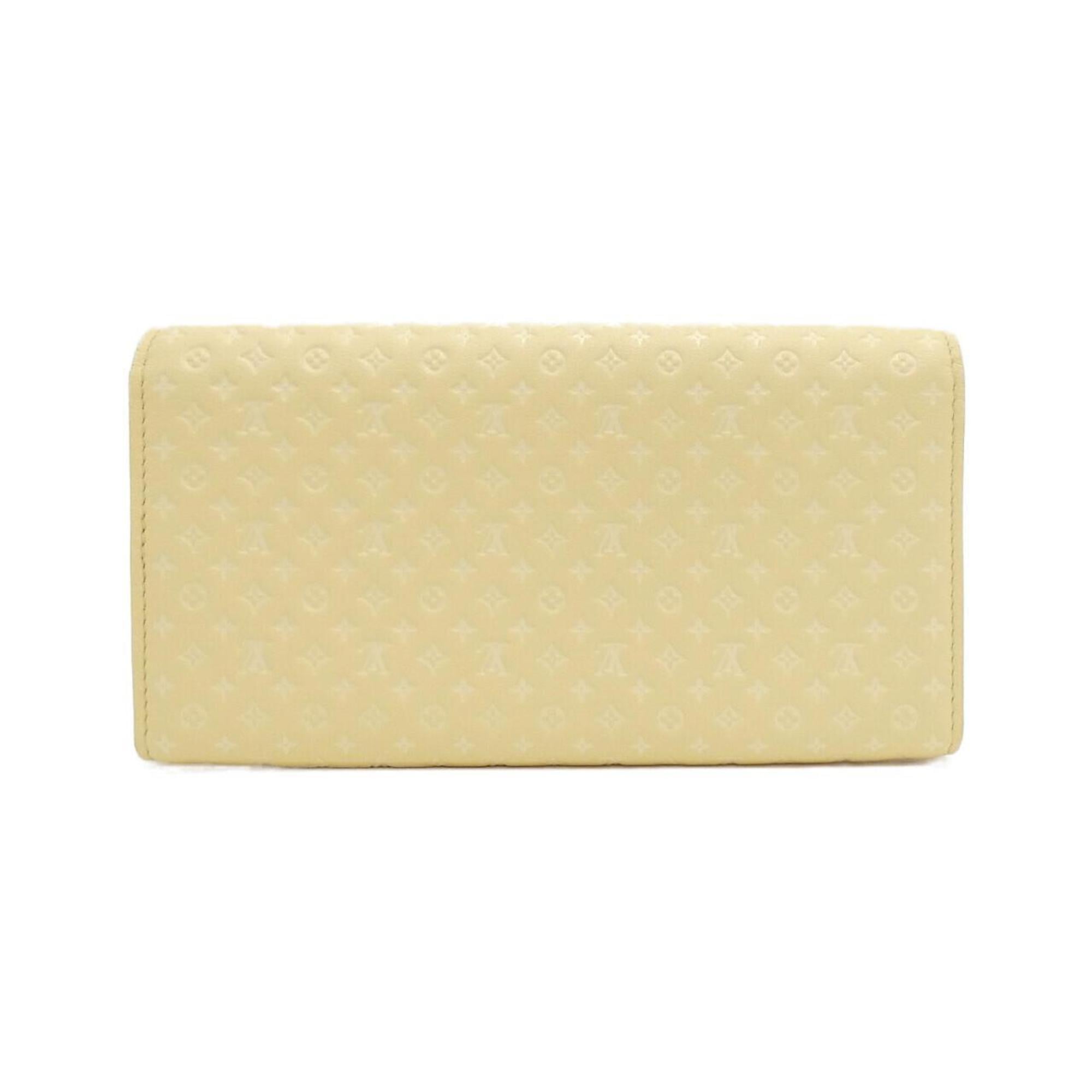 Louis Vuitton Jaune Leather Long Wallet (Bi-Fold) (Pre-Owned)