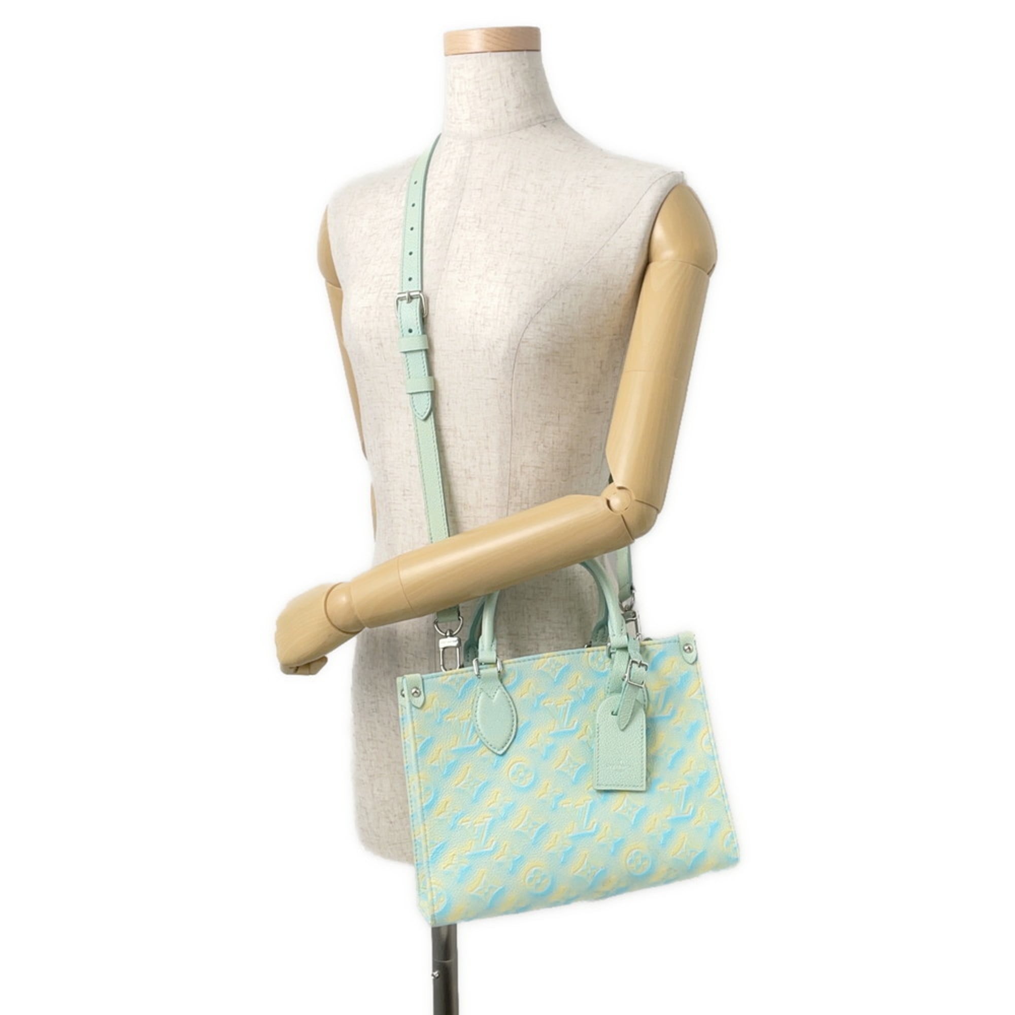 Louis Vuitton Blue Monogram Yellow Monogram Empreinte Handbag Shoulder Bag (Pre-Owned)
