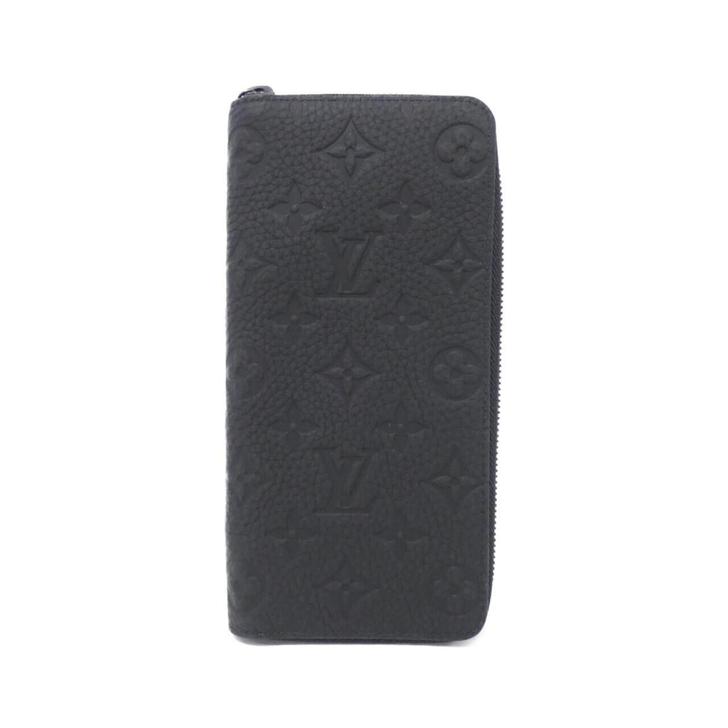 Louis Vuitton Black Leather Long Wallet (Bi-Fold) (Pre-Owned)