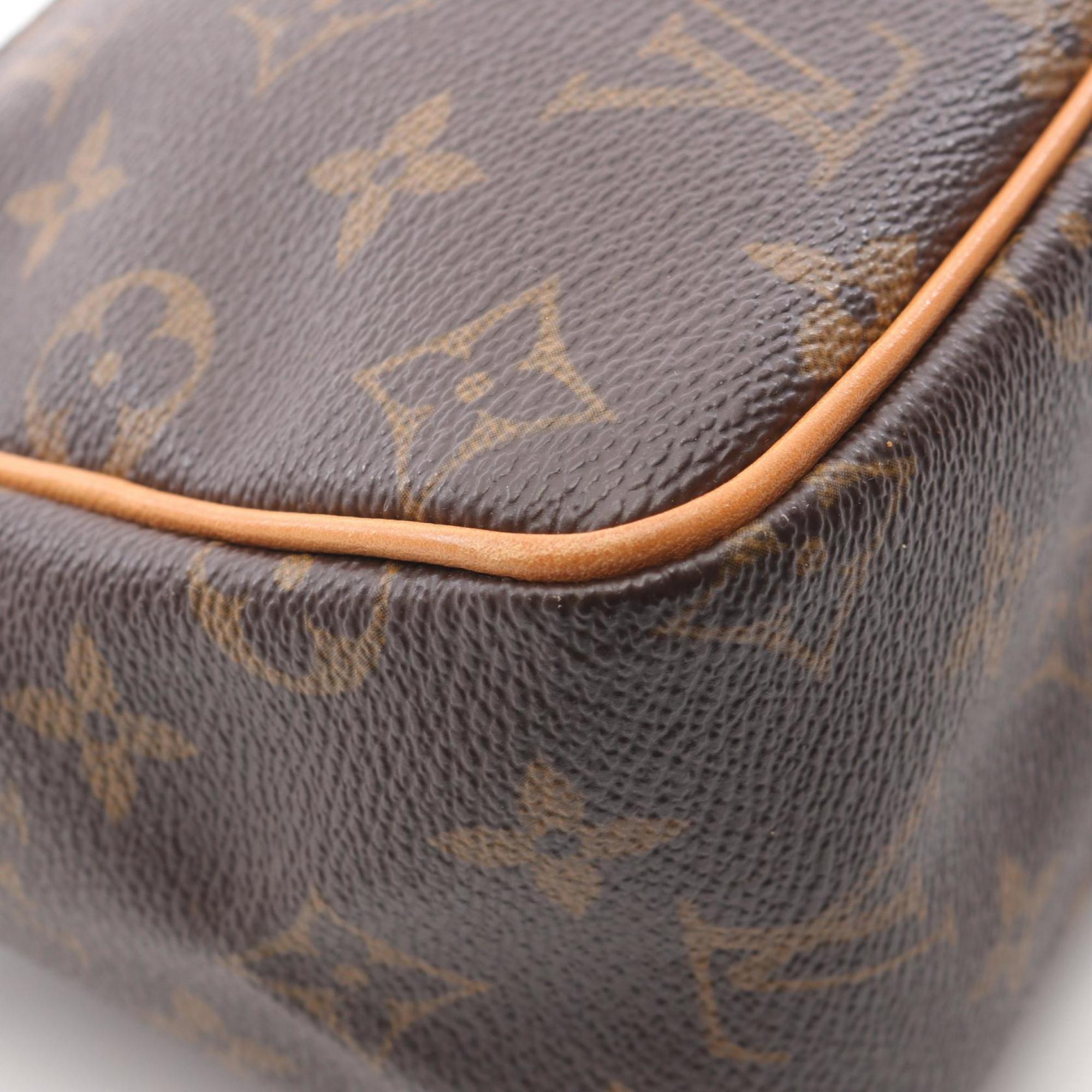 Louis Vuitton Brown Coated Canvas Leather Shoulder Bag (Pre-Owned)