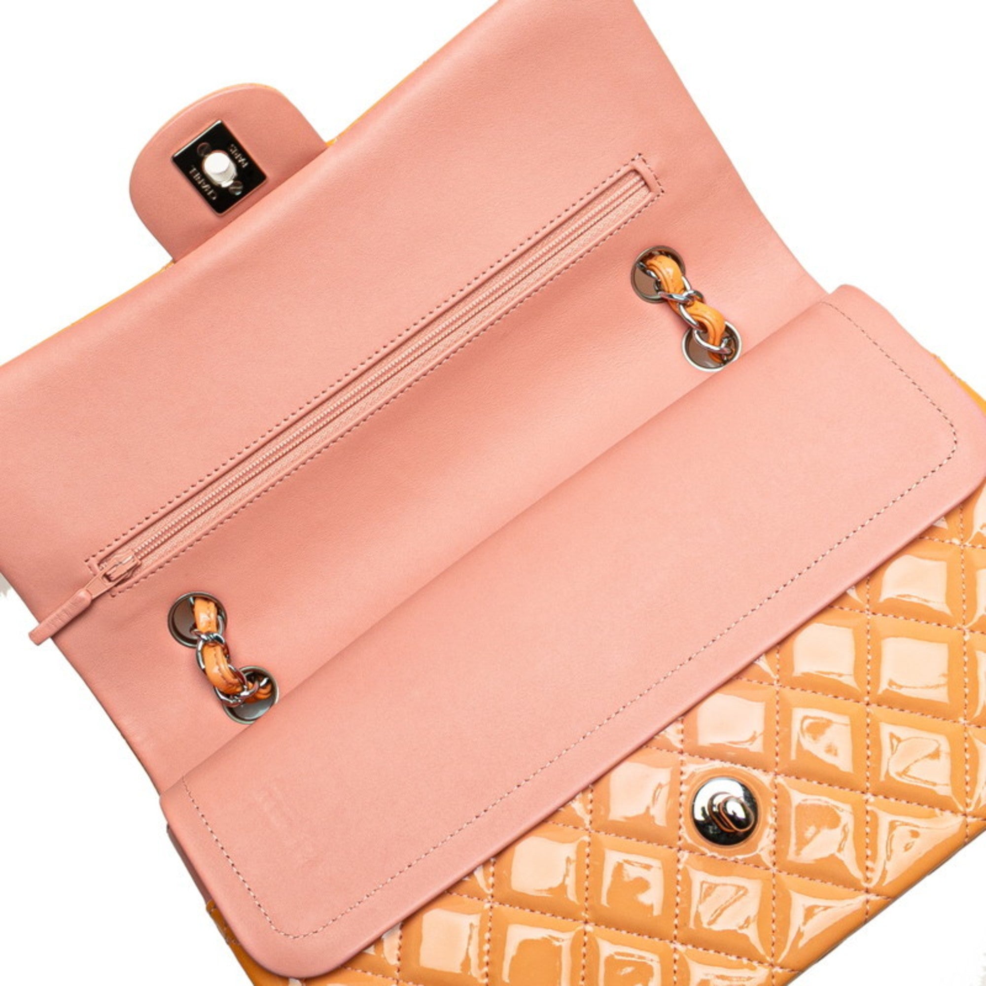 Classic Double Flap Bag Quilted Patent Medium