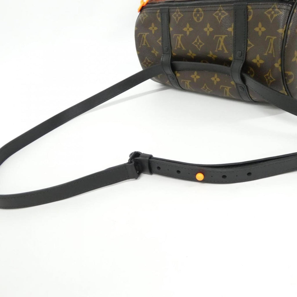 Louis Vuitton Black Brown Coated Canvas Shoulder Bag (Pre-Owned)