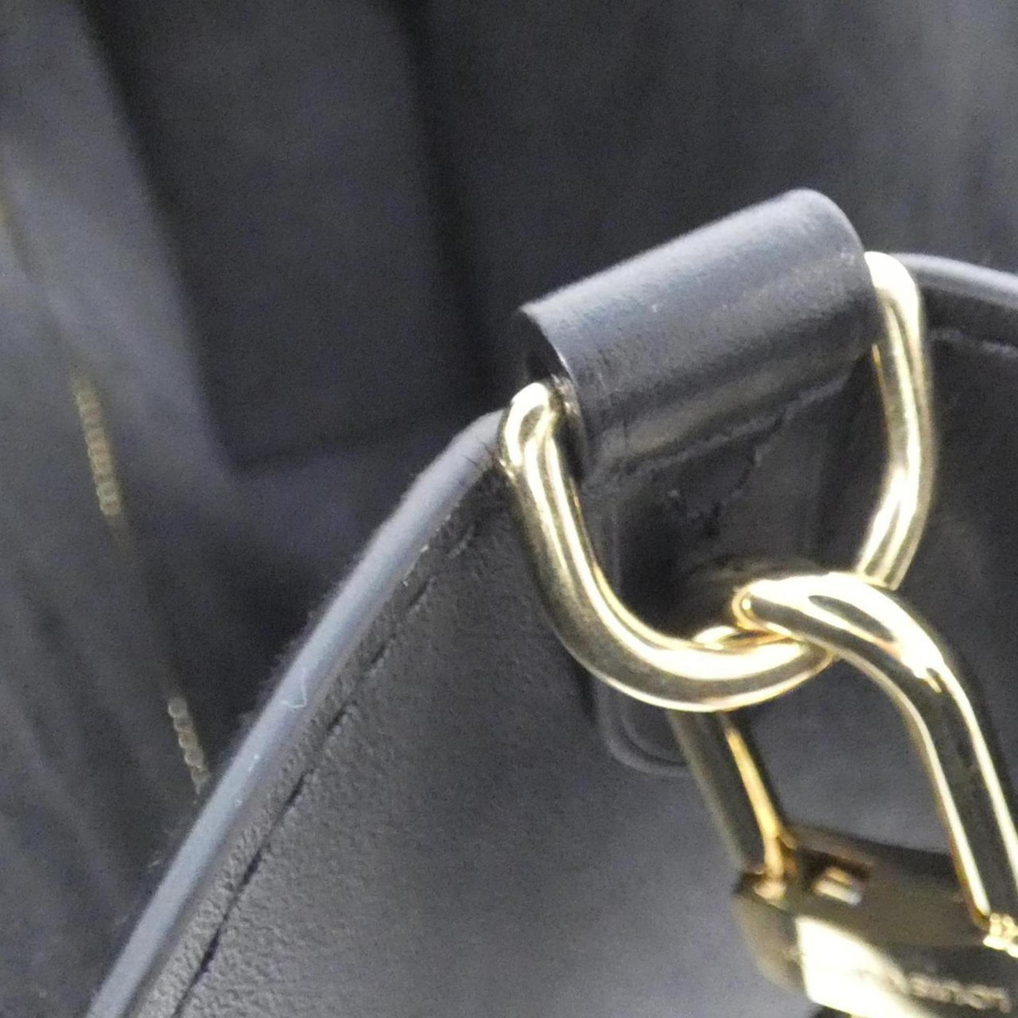 Louis Vuitton Black Leather Handbag (Pre-Owned)
