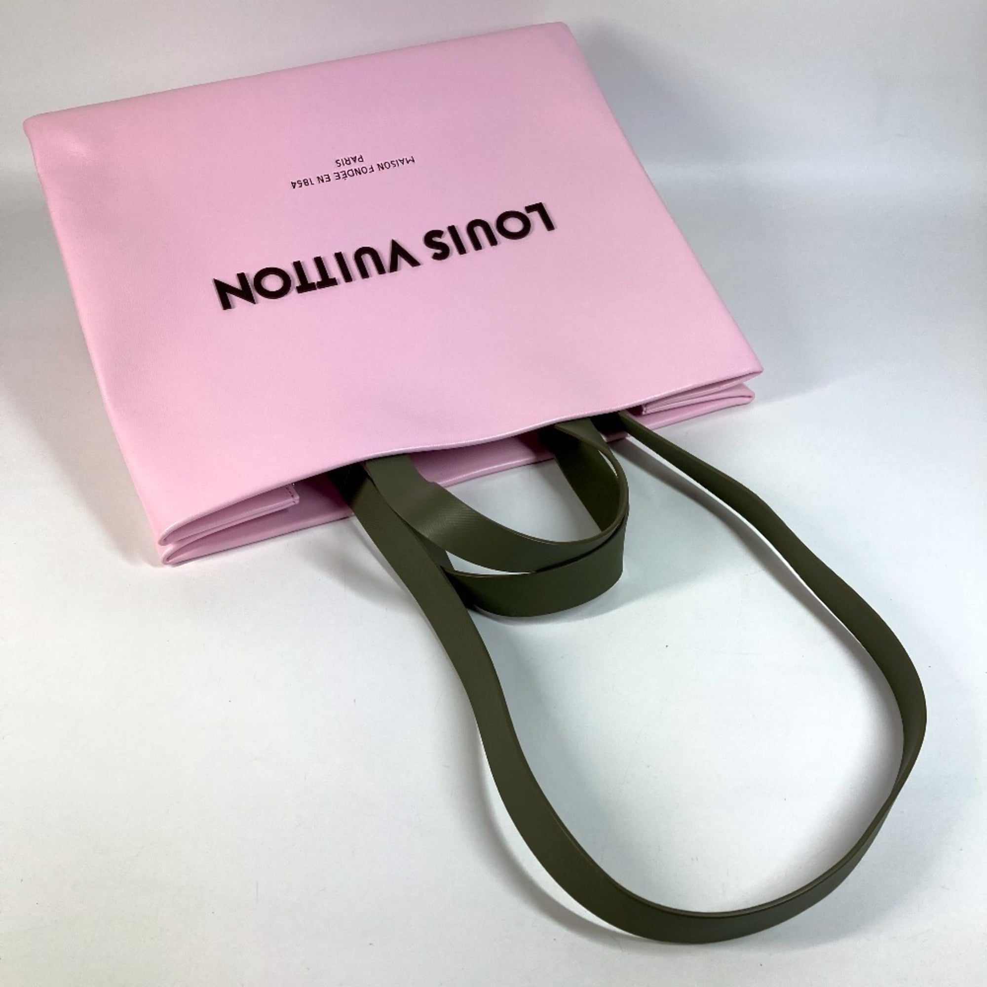Louis Vuitton Pink Leather Shopping Bag Shoulder Bag Tote Bag (Pre-Owned)