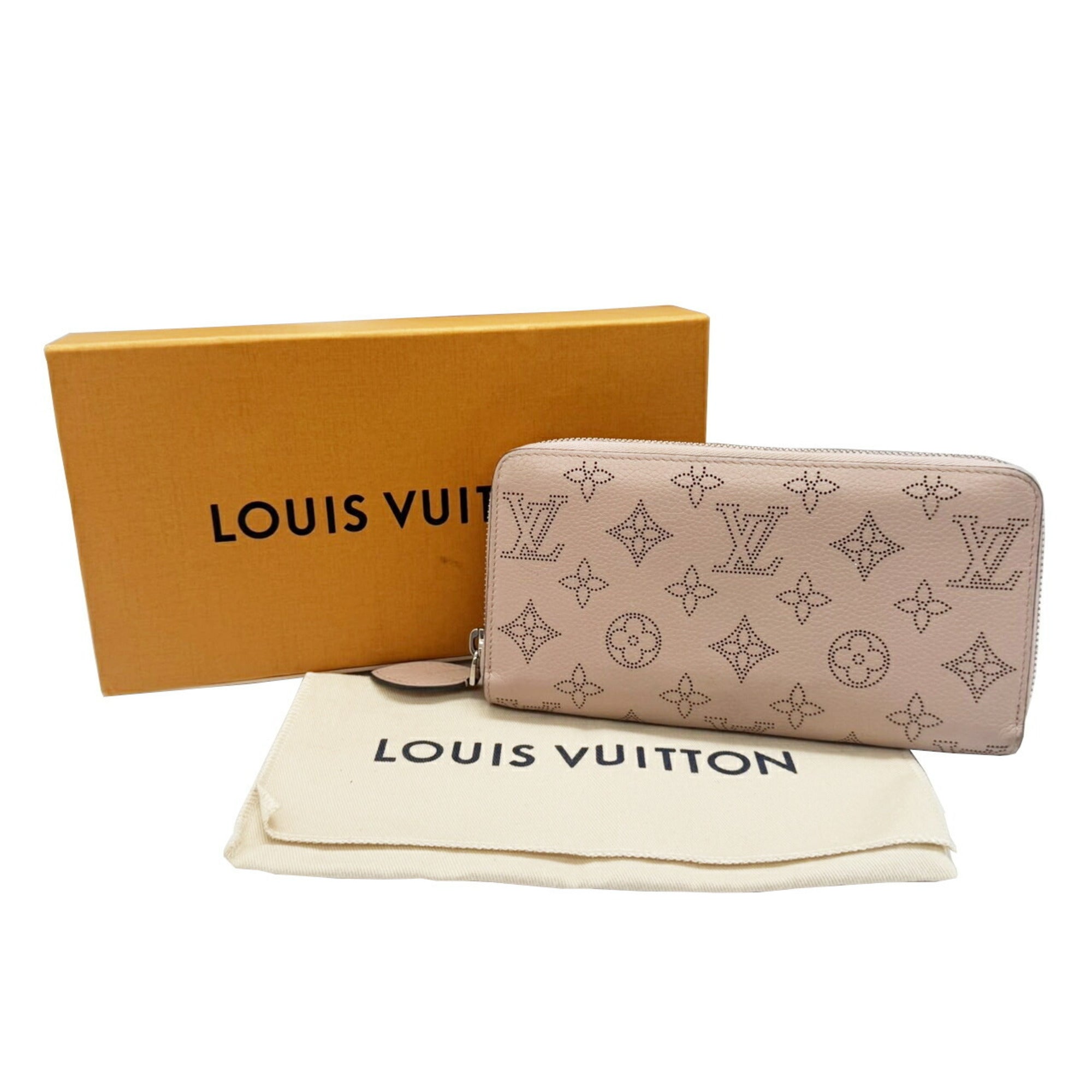 Louis Vuitton Mahina Pink Mahina Leather Long Wallet (Bi-Fold) (Pre-Owned)