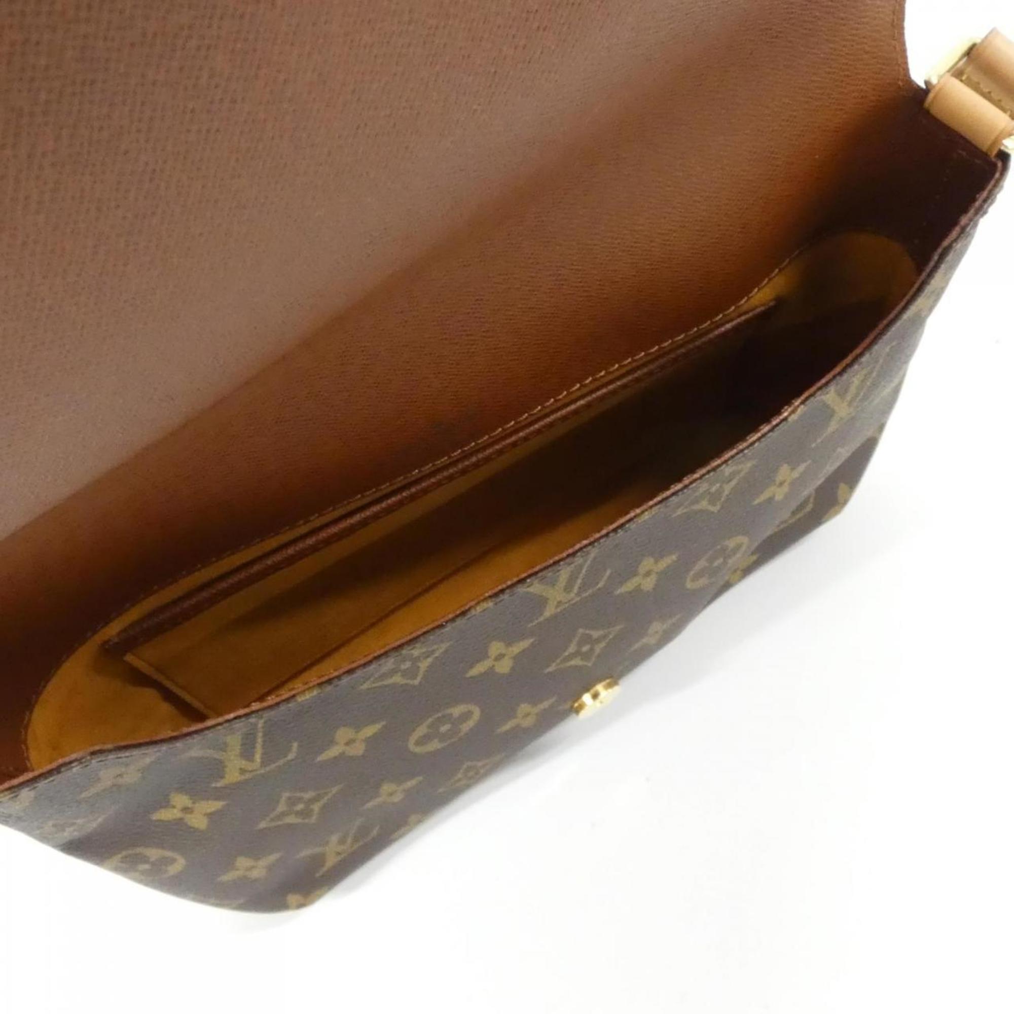 Louis Vuitton Marron Coated Canvas Shoulder Bag (Pre-Owned)