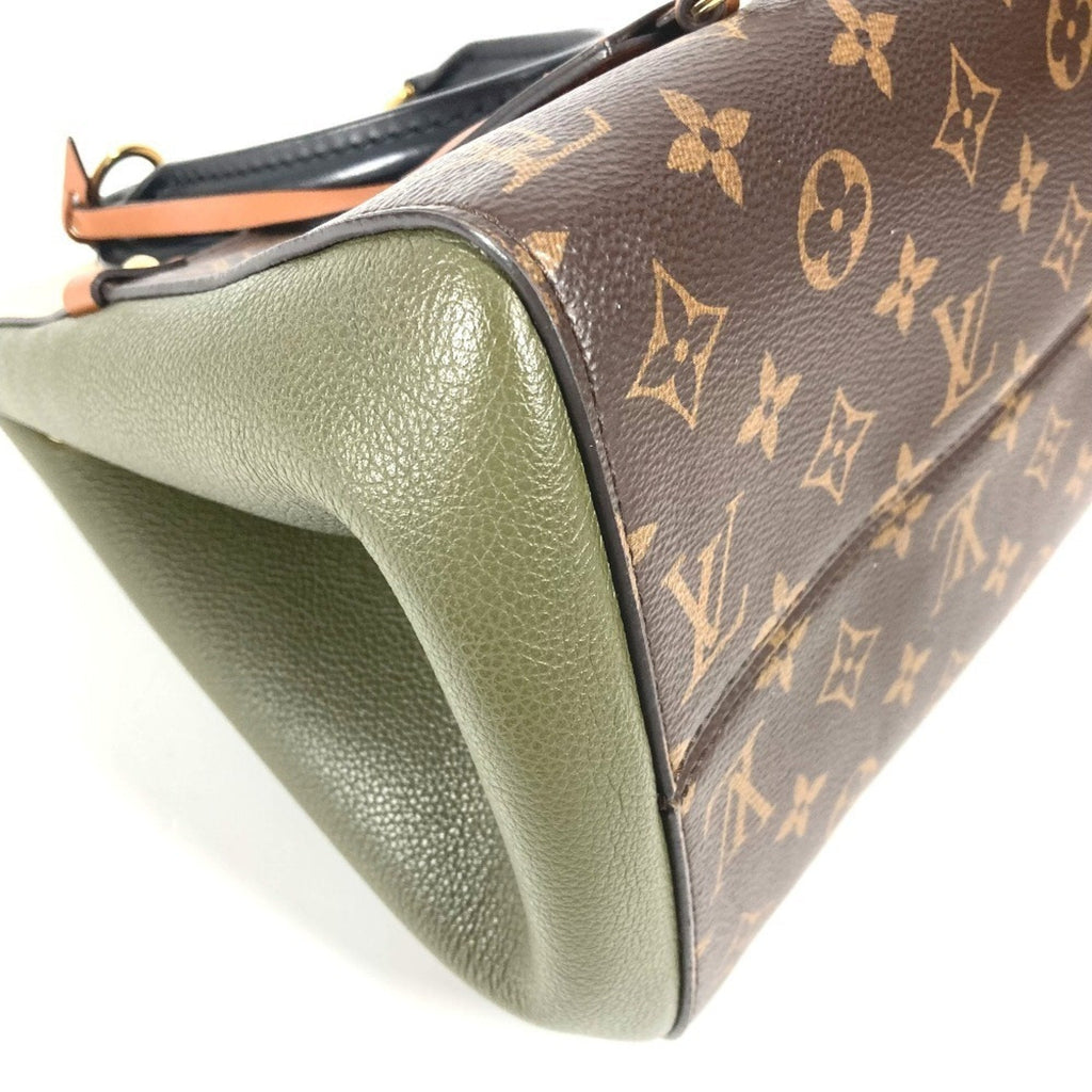 Louis Vuitton Brown Khaki Monogram White Monogram Handbag Tote Bag (Pre-Owned)