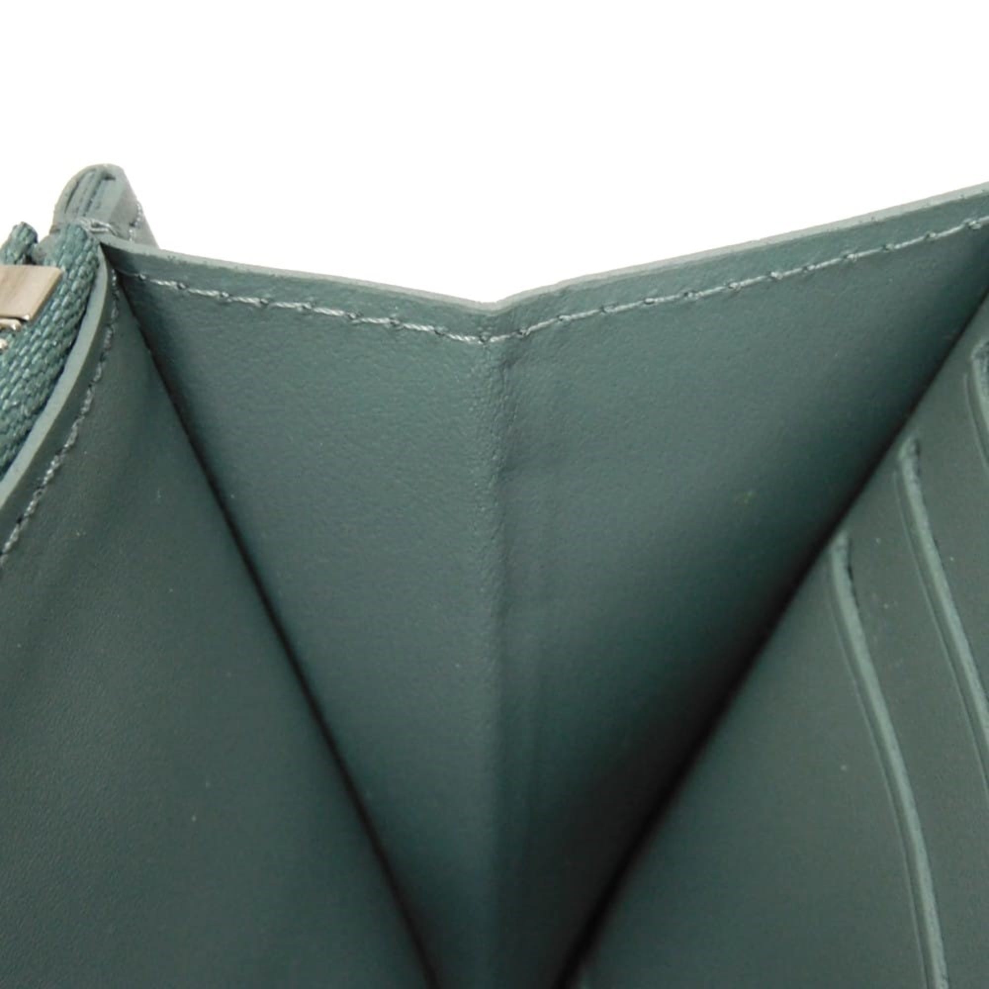 Louis Vuitton Green Leather Long Wallet (Bi-Fold) (Pre-Owned)