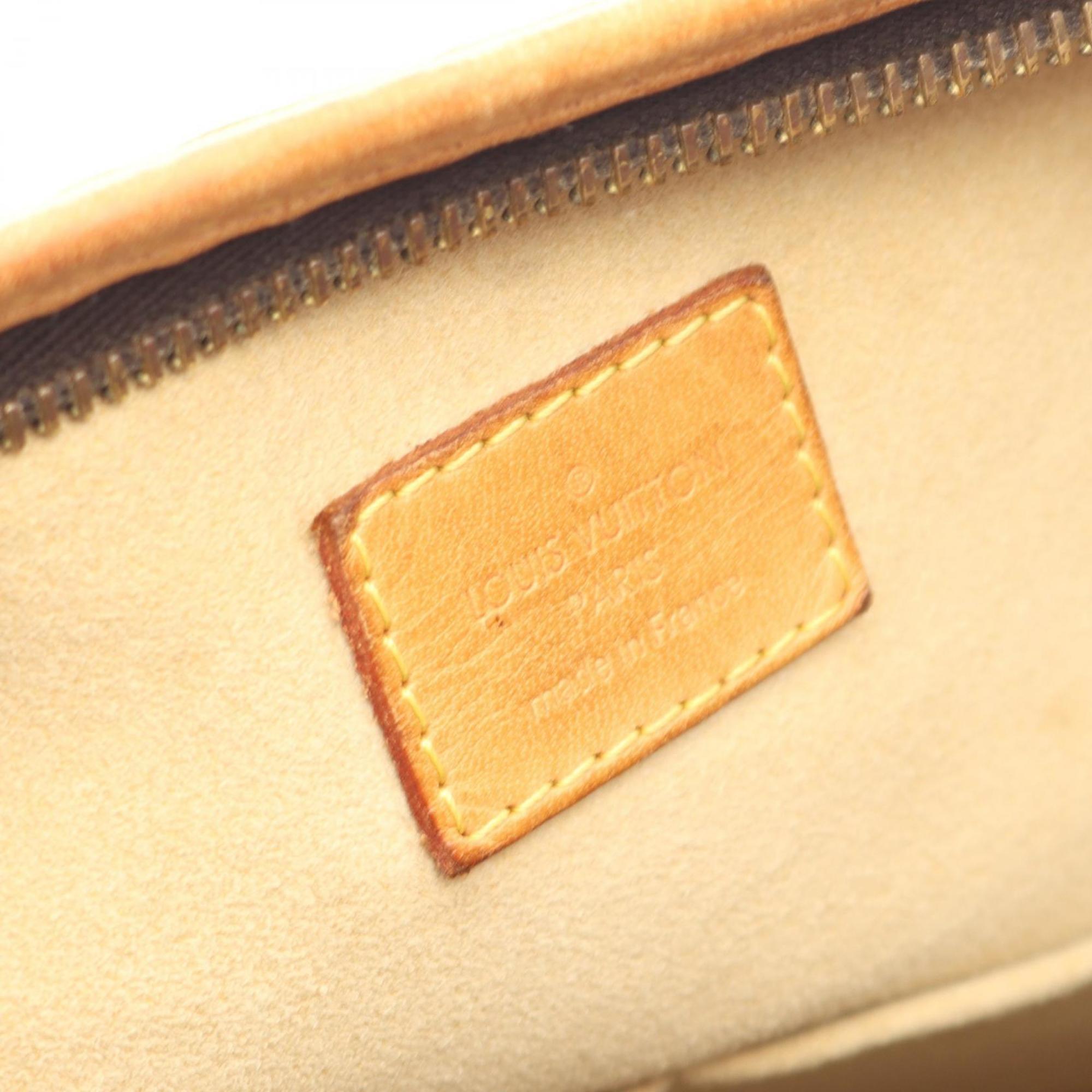 Louis Vuitton Brown Monogram Coated Canvas Leather Tote Bag (Pre-Owned)