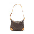 Louis Vuitton Brown Coated Canvas Leather Shoulder Bag (Pre-Owned)